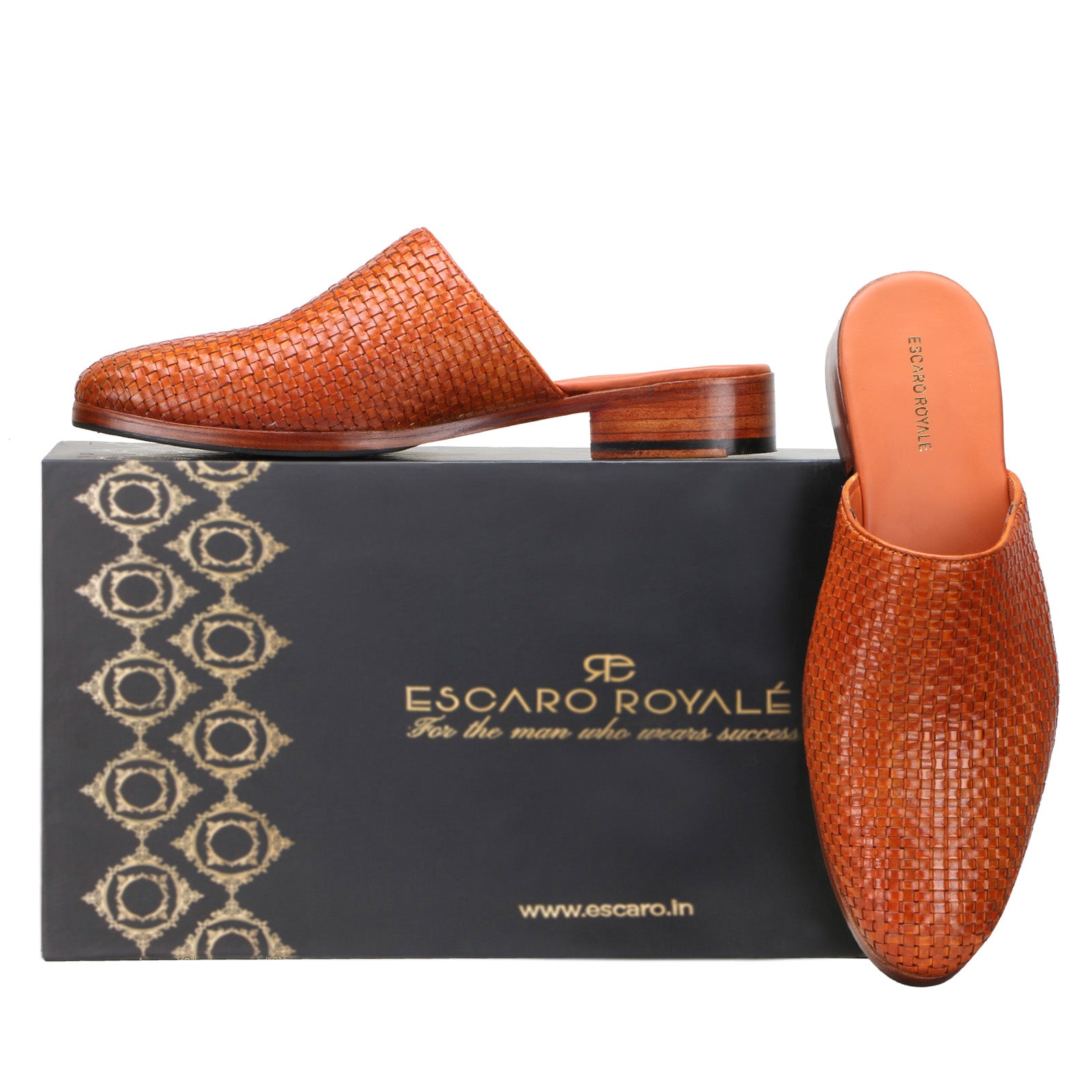 Dunkley Weaved Mule Slippers in Tan