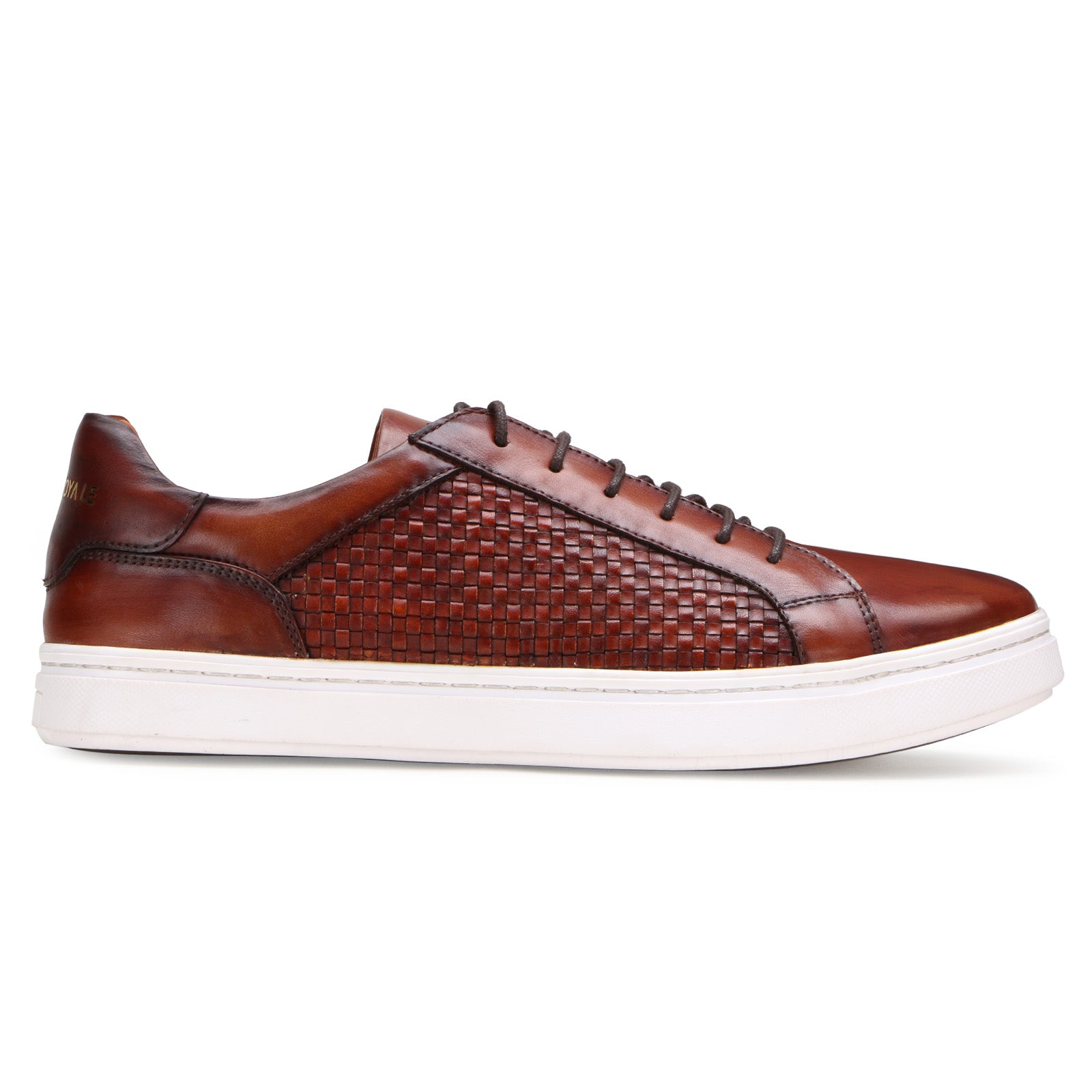 Malone Weaved Sneakers in Cognac/ Tan