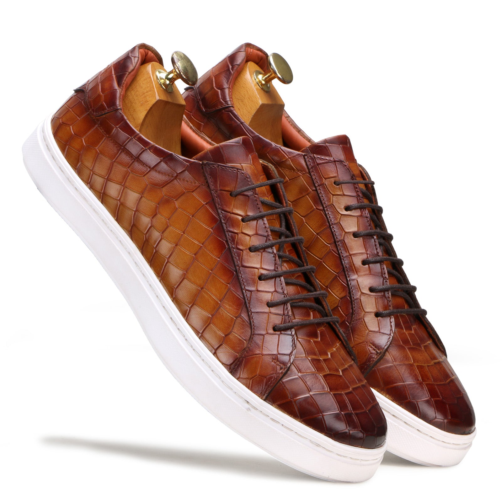 Garnett Patina Sneakers in Tan