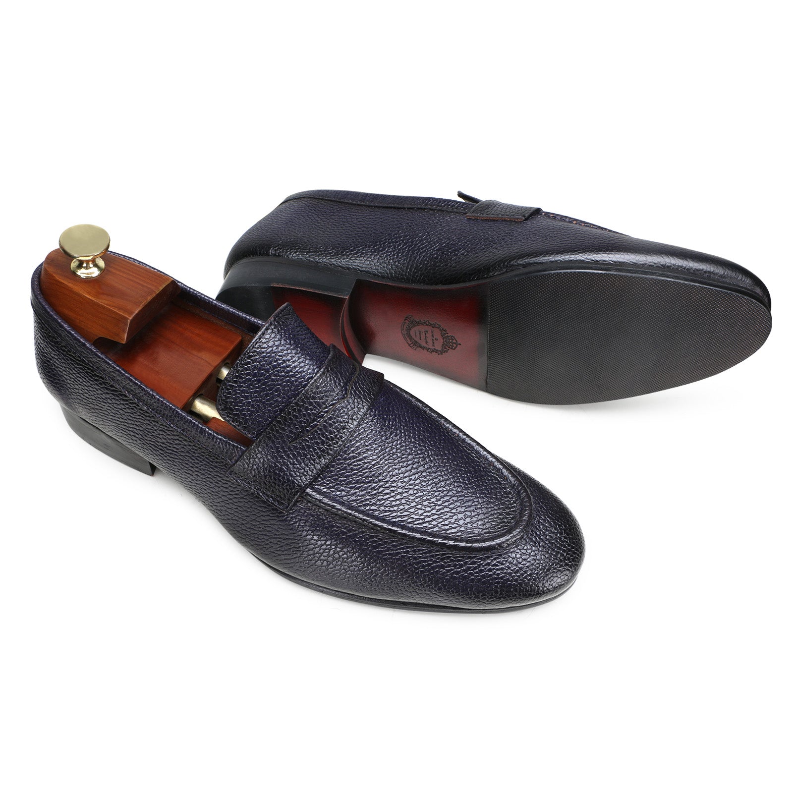 Oliver Sleek Unlined Loafers in Blue