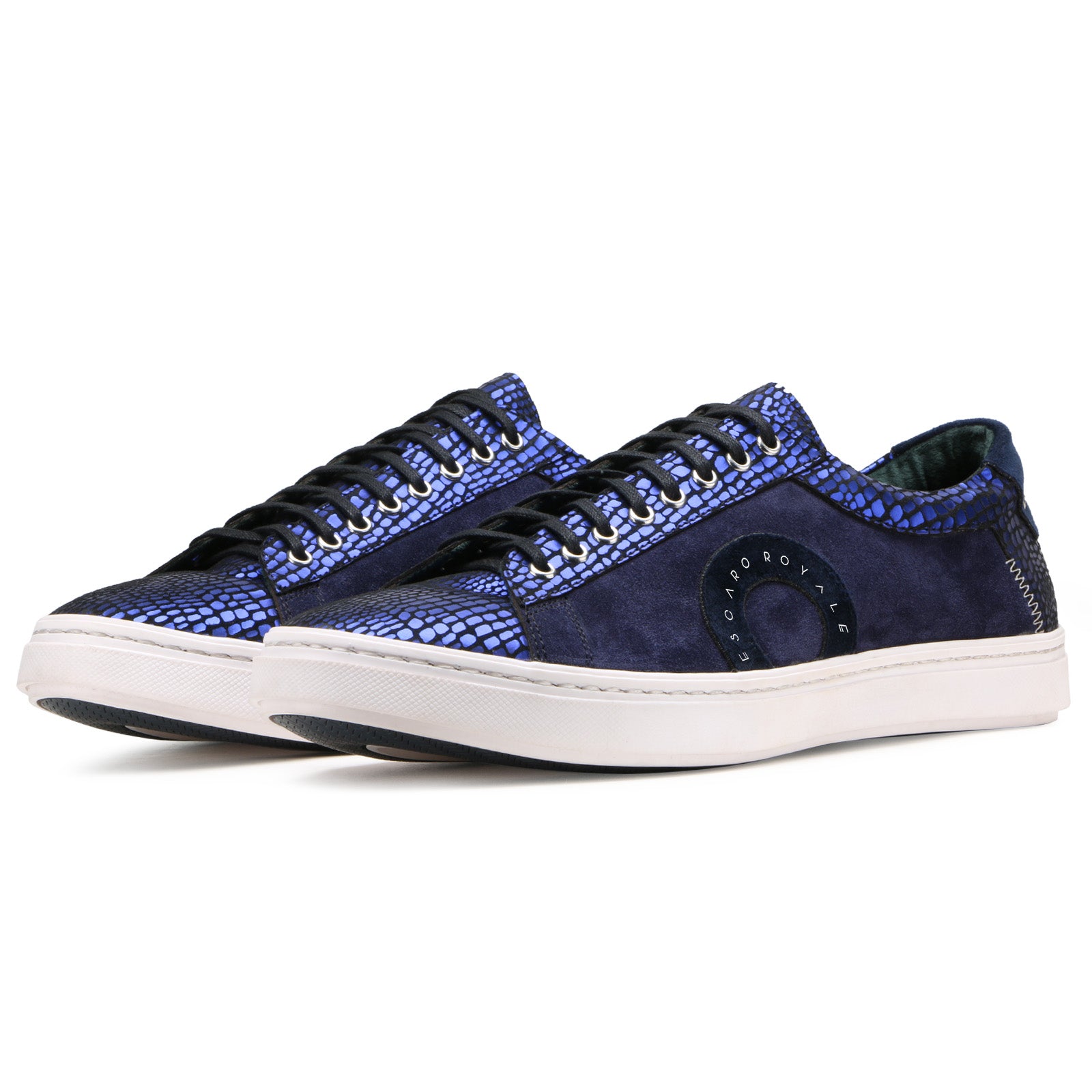 Orion Blue Leather Sneakers