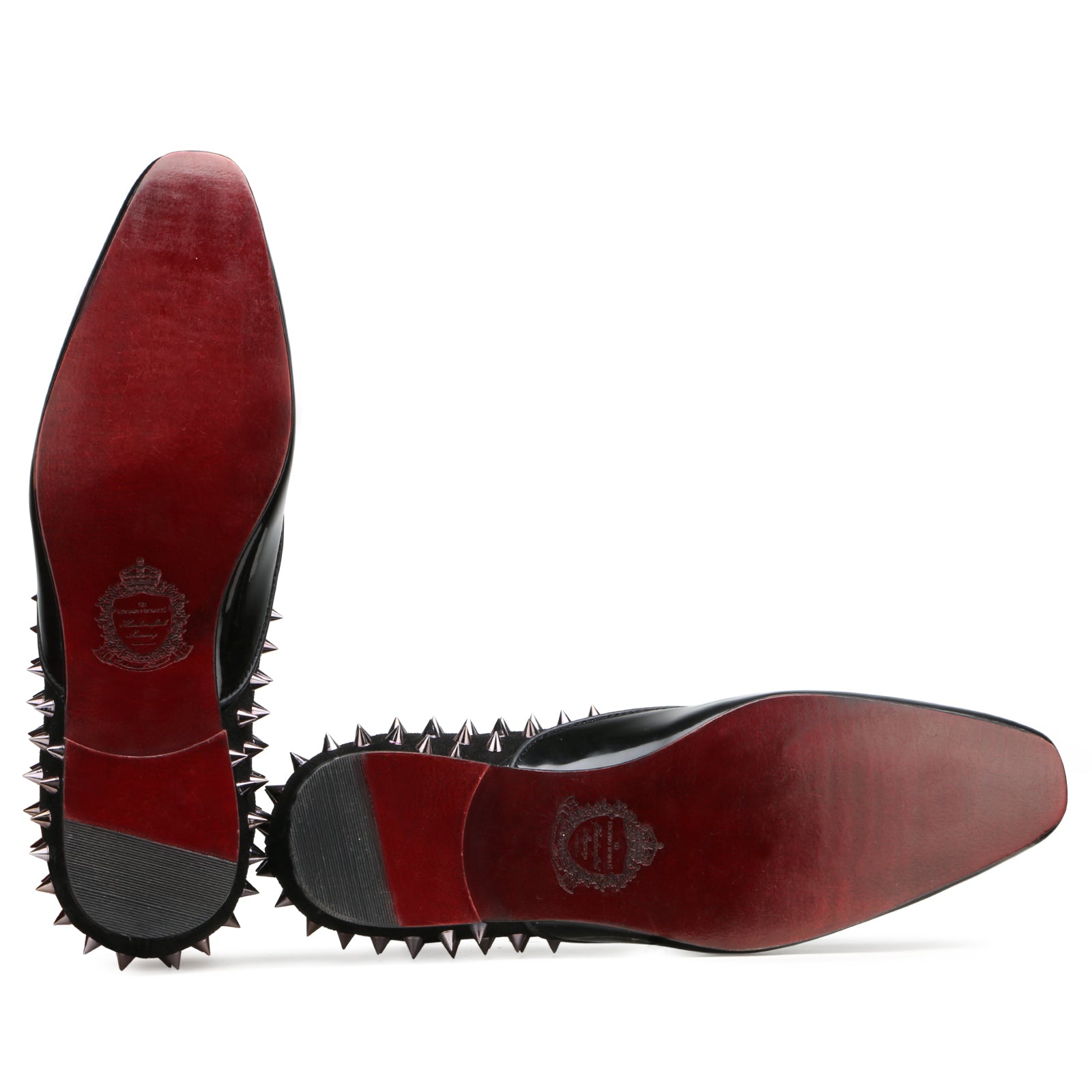 Escaro Royale Fring Black Studded Loafers for Men