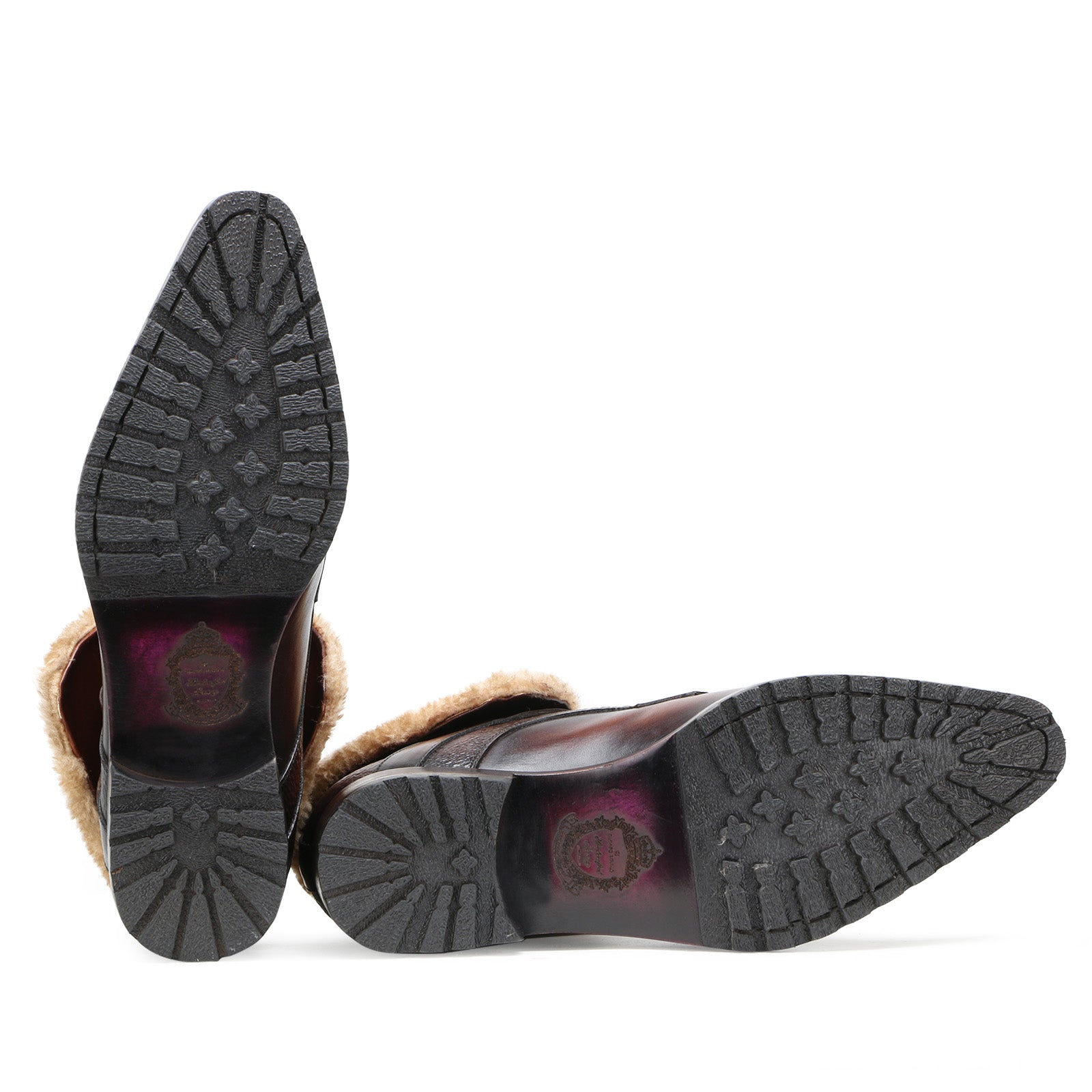 Stalwart Designer Fur Boots in Brown