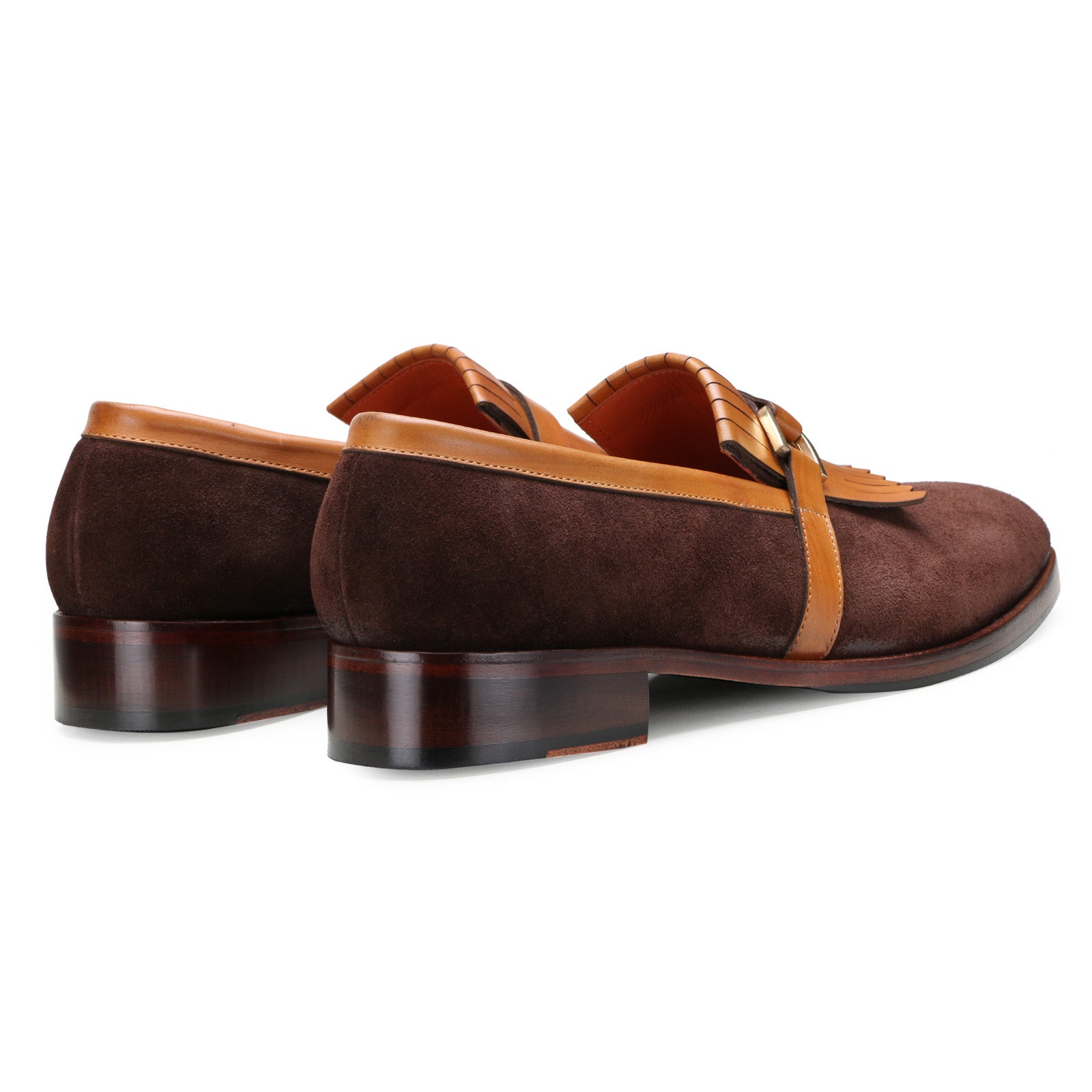 Madison Kiltie Loafers in Brown Suede