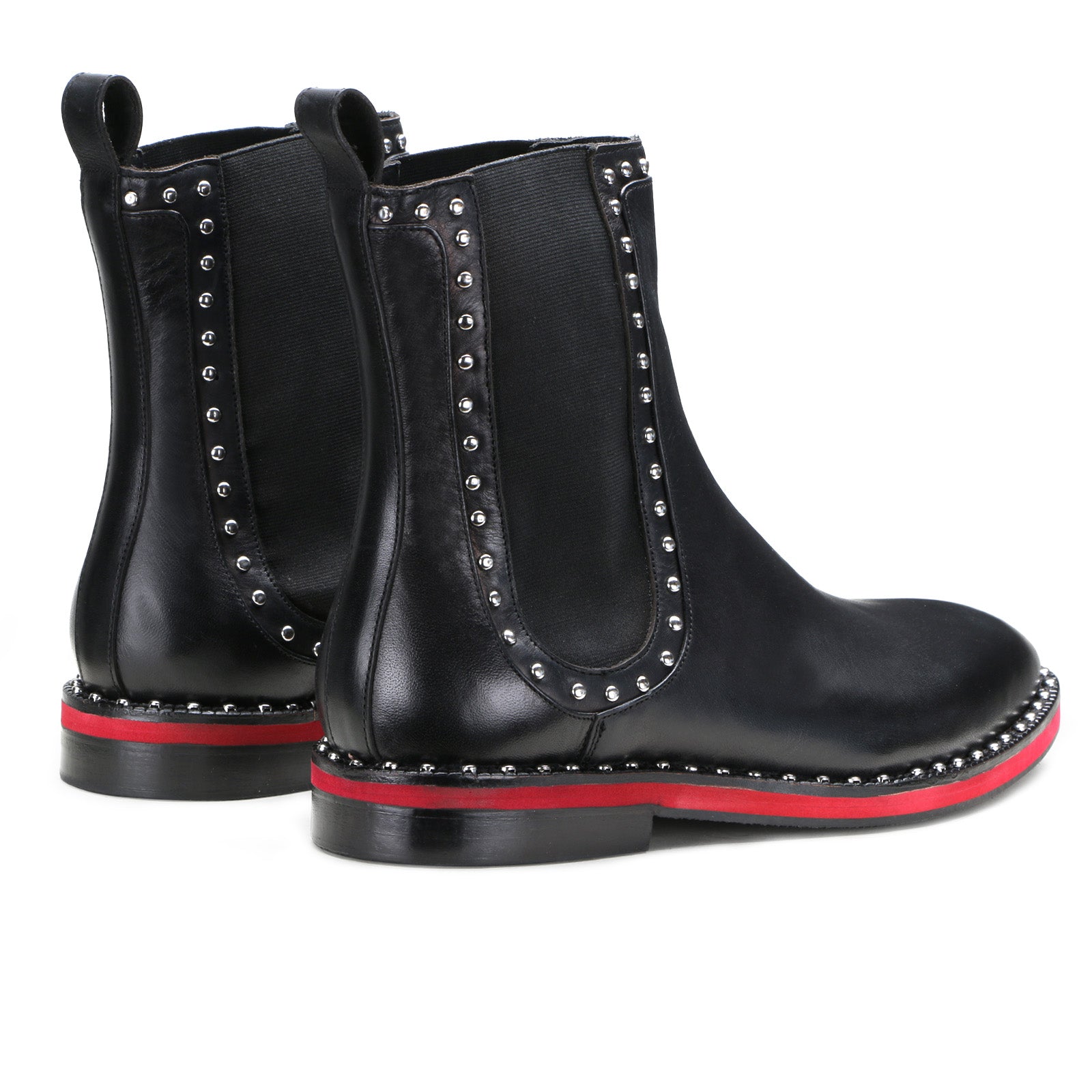 Vance Studded Chelsea Boots in Black