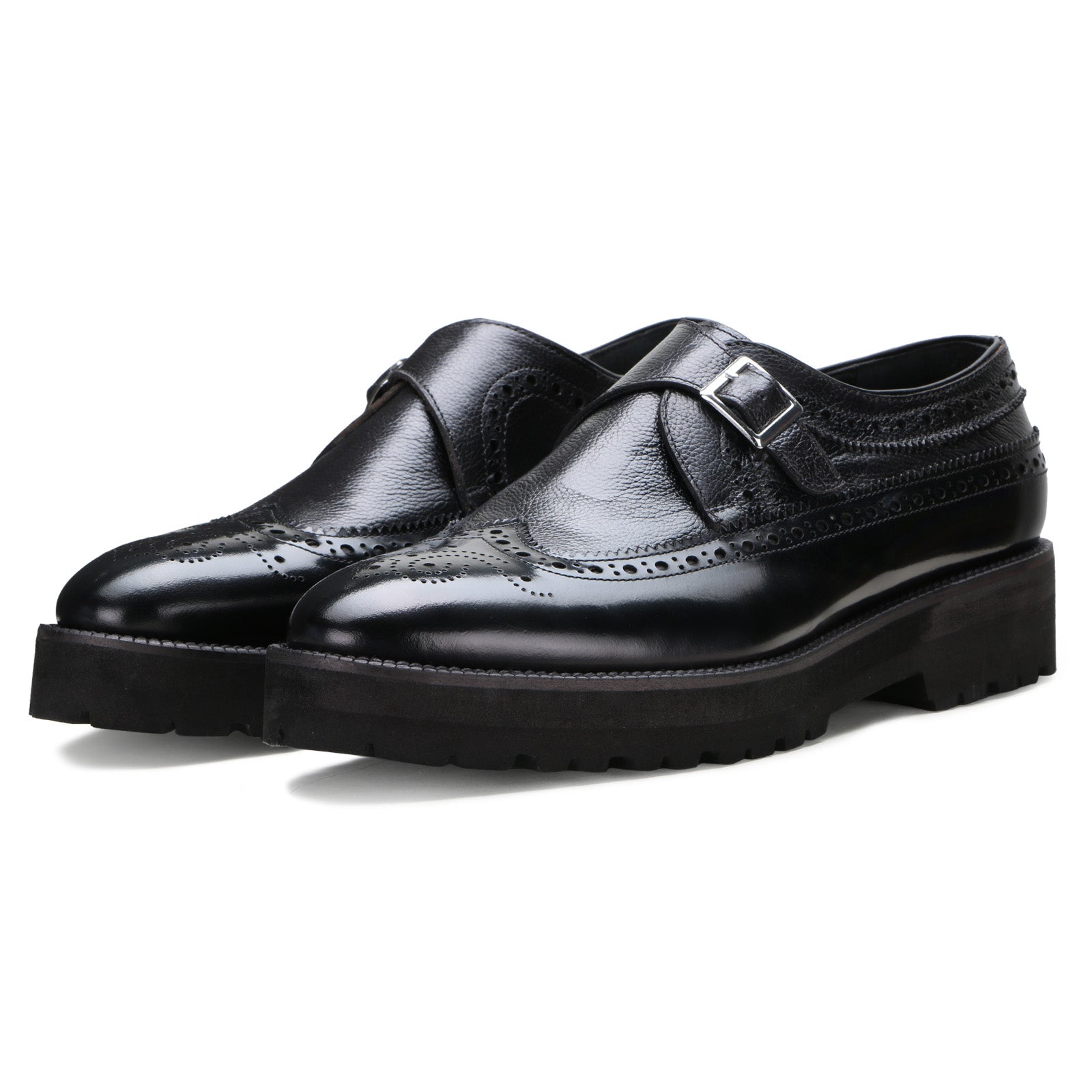 Stature Single Monks in Black with Thick Sole