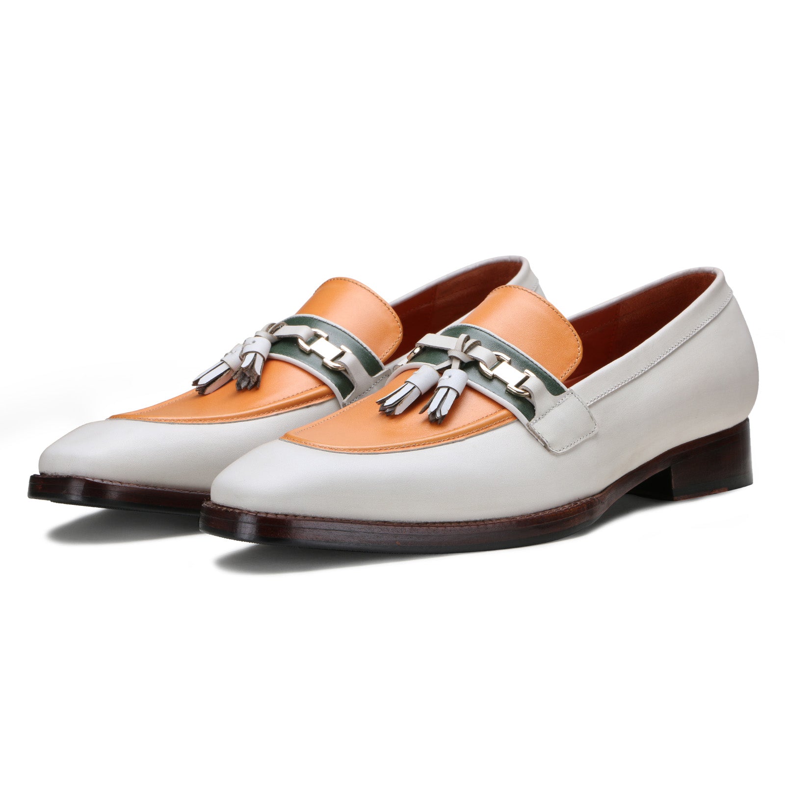 Brooks Tassel Loafers in Beige