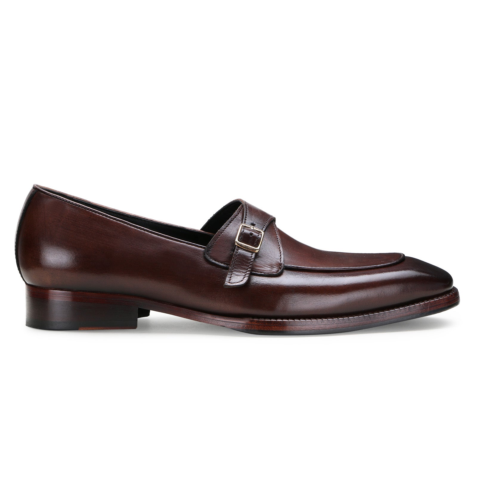 Luxeon Cross-Buckled Loafers in Brown