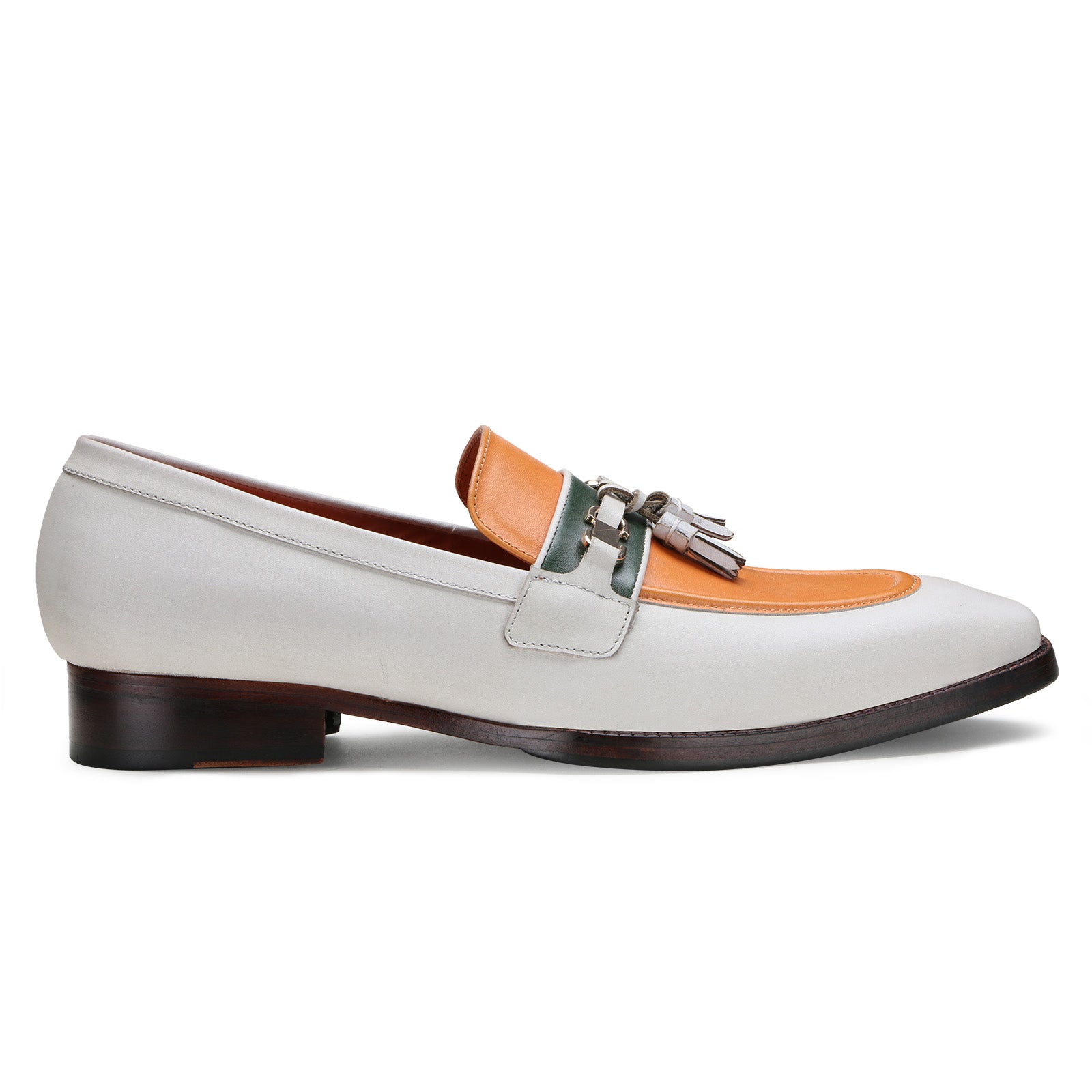 Brooks Tassel Loafers in Beige