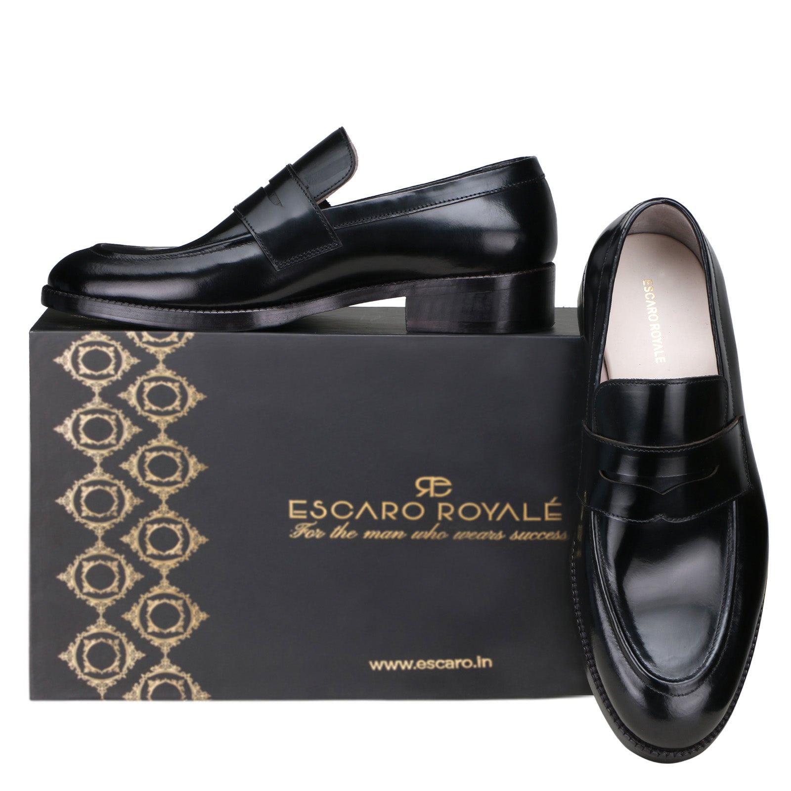 Escaro Royale Cavalo Leather shoes in Black for Men