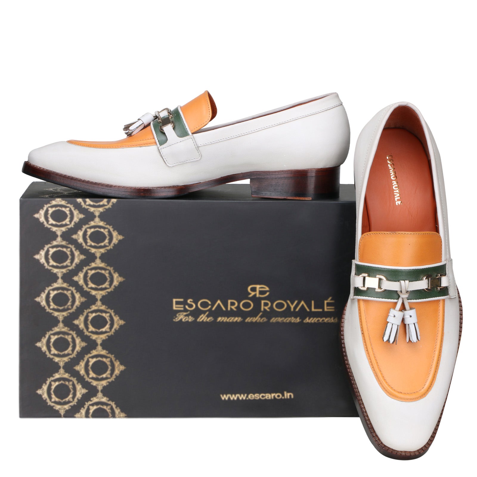 Escaro Royale Brooks Leather shoes in Beige for Men