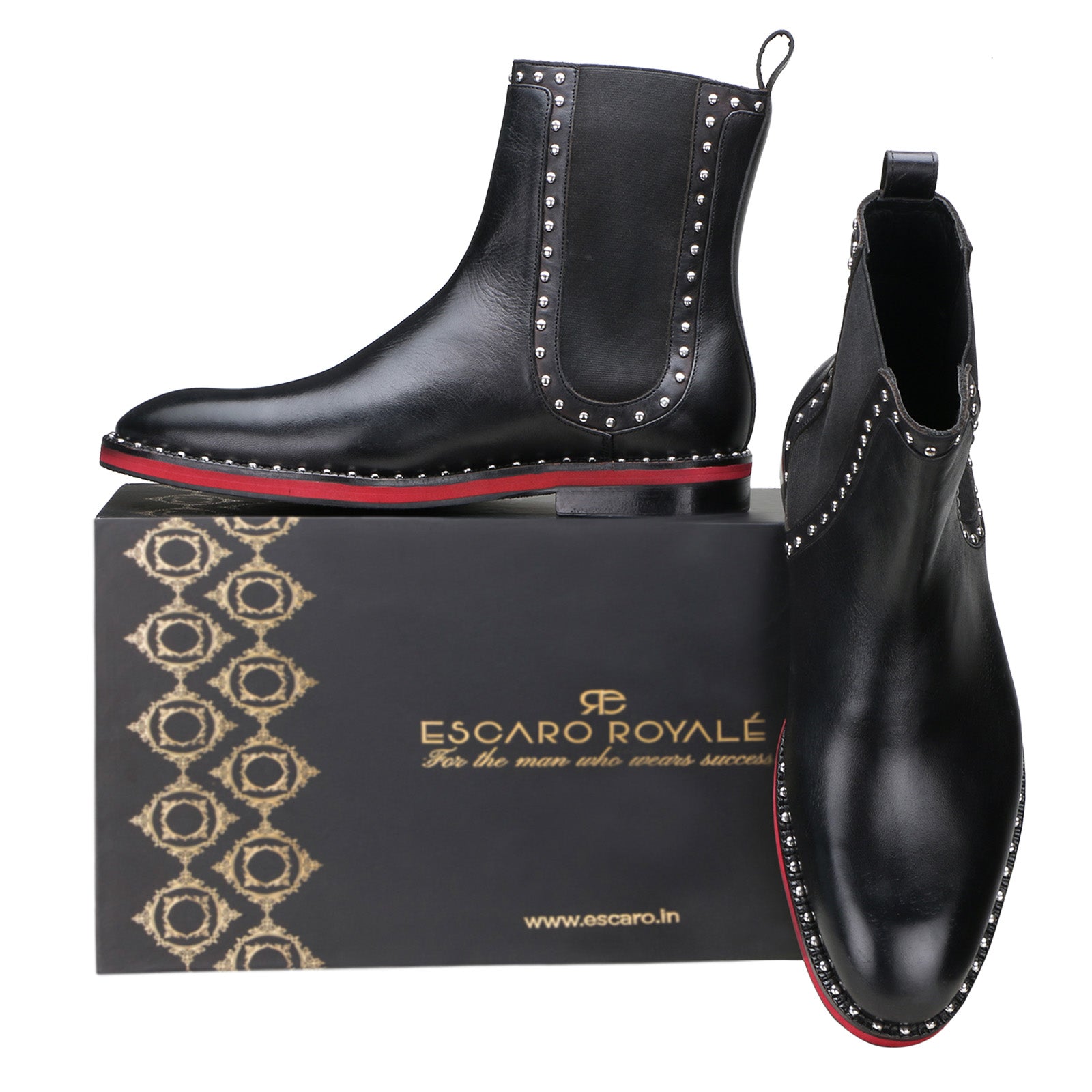 Escaro Royale Vance Leather shoes in Black for Men