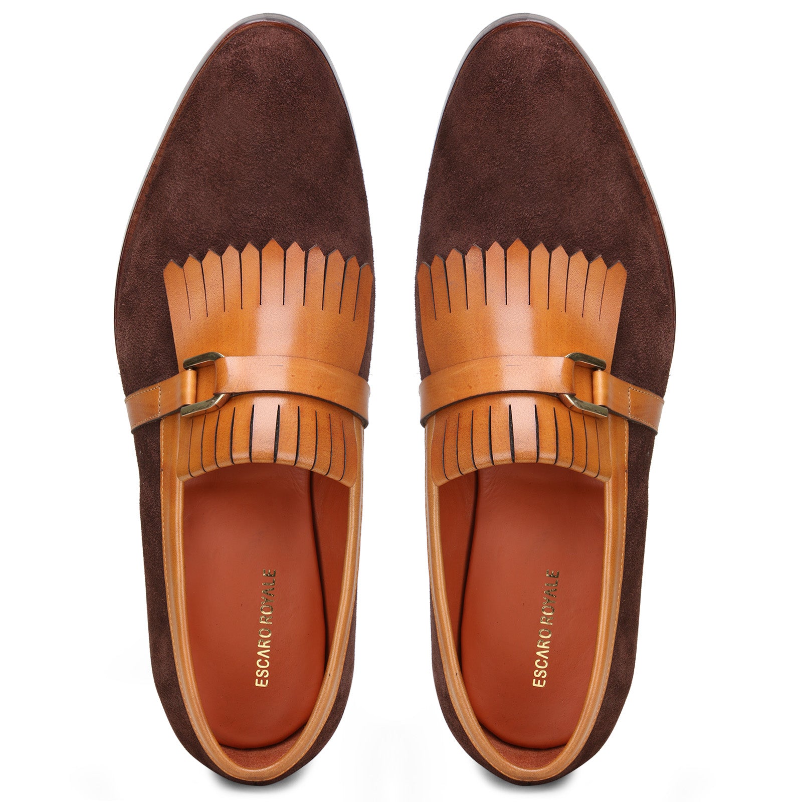 Madison Kiltie Loafers in Brown Suede