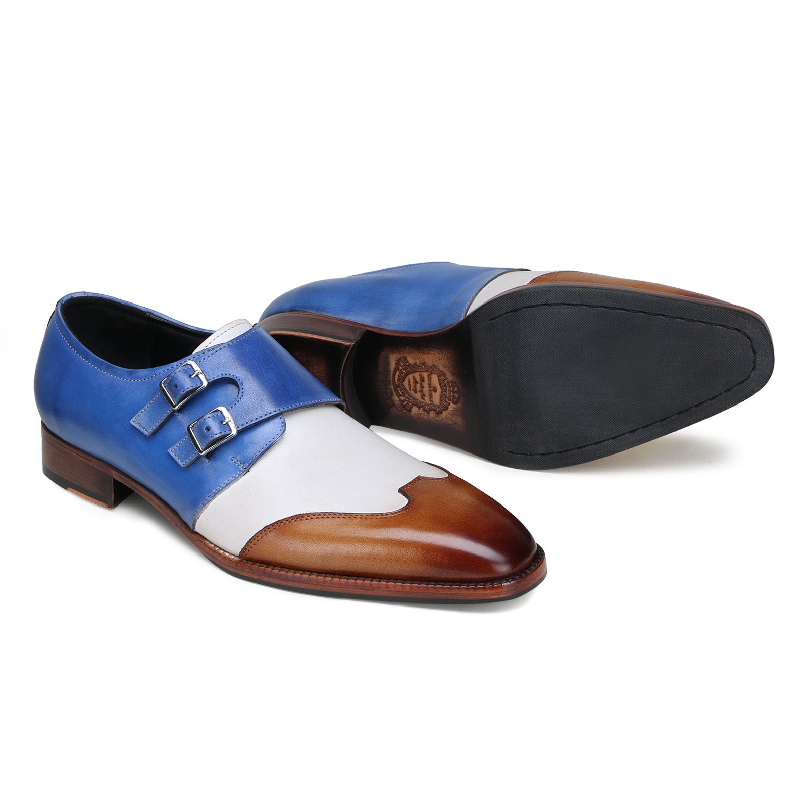 Escaro Royale Modevo Leather shoes in Cognac Blue for Men