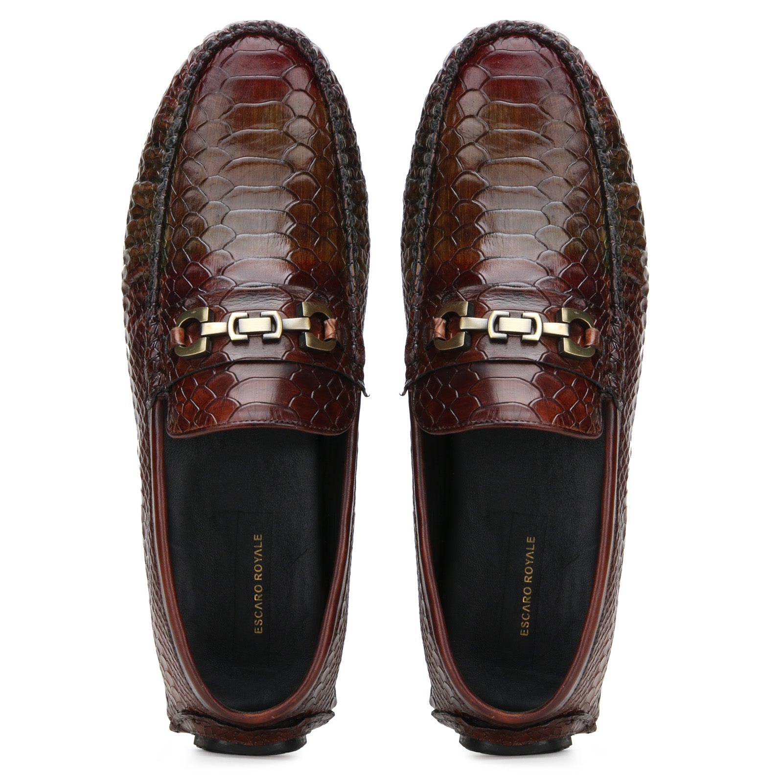 Piton Driver Loafers in Ombre Olive
