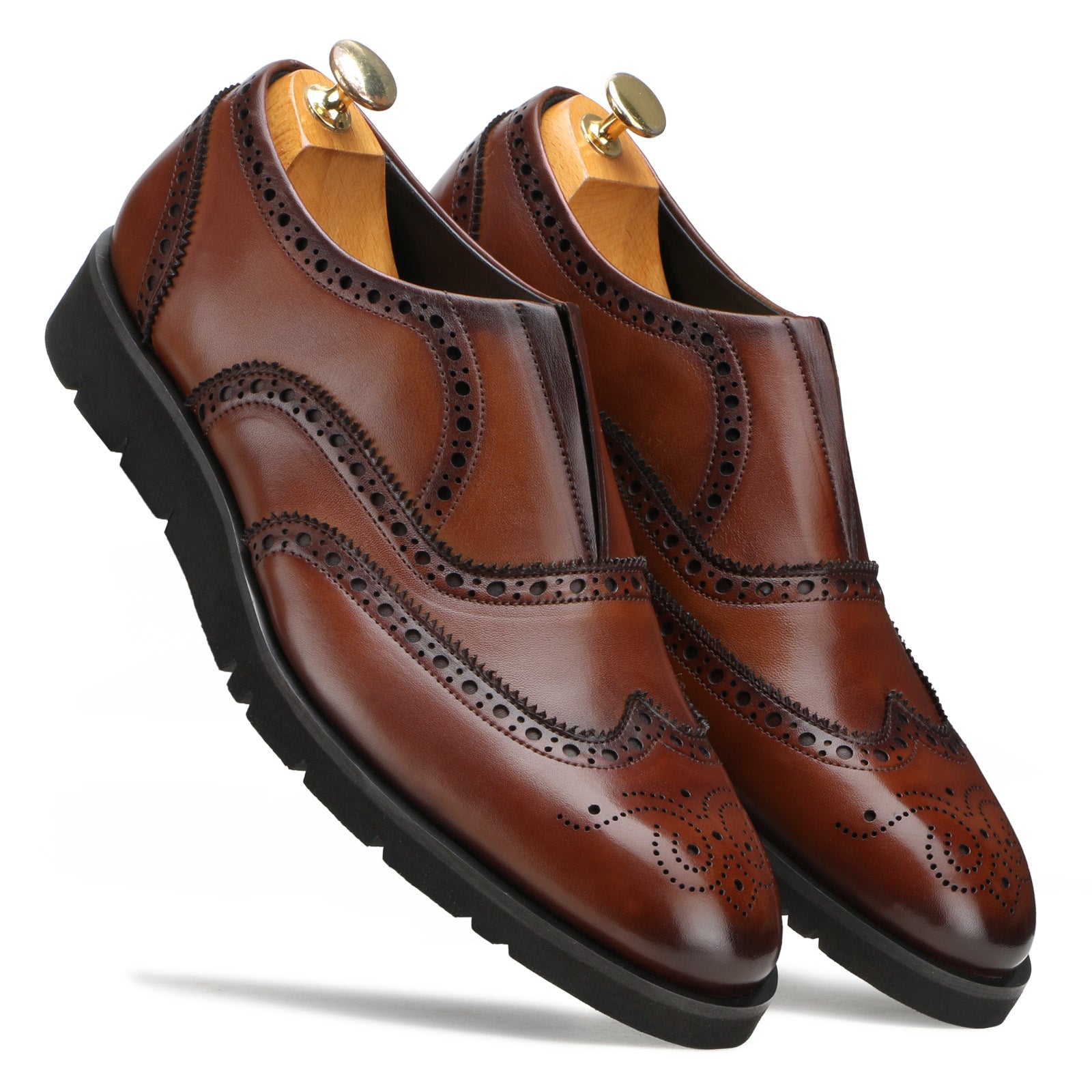 Kyle AirFlexLite wingtip Loafers in Brown