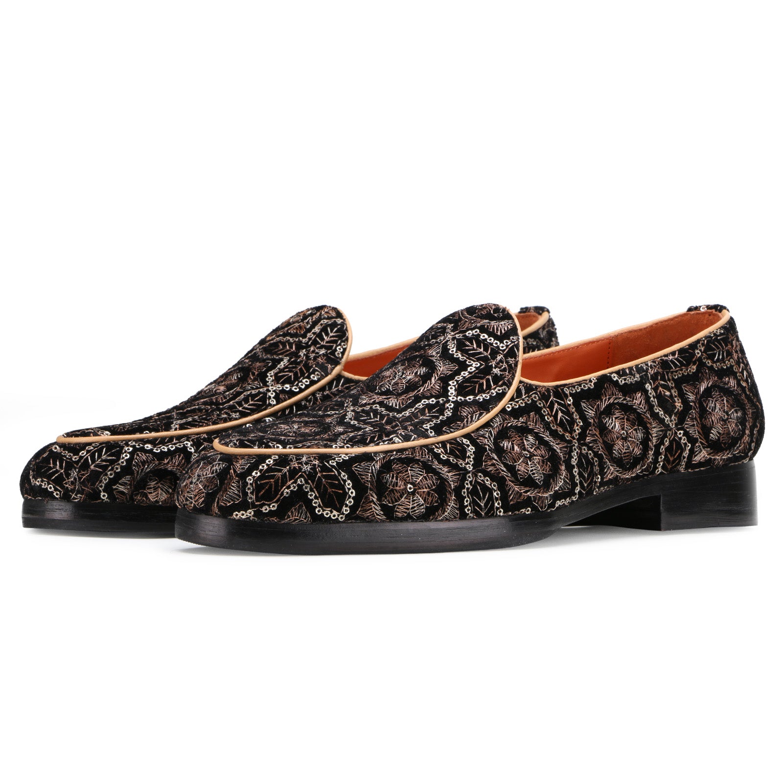 Wedlock Black-Beige Designer Loafers