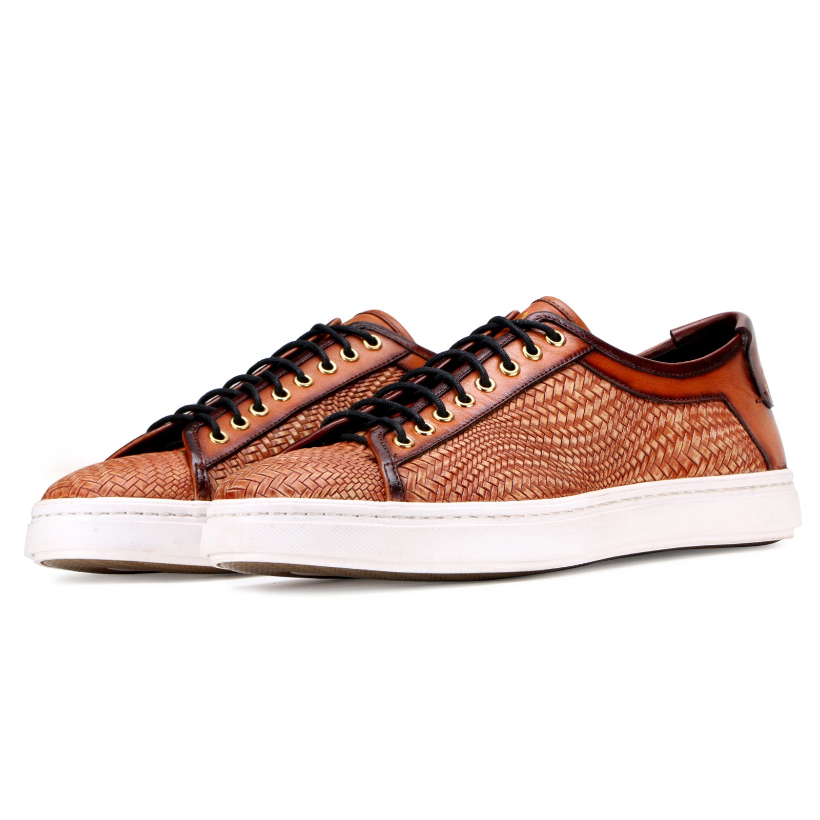 Foilio Weave Sneakers in Tan