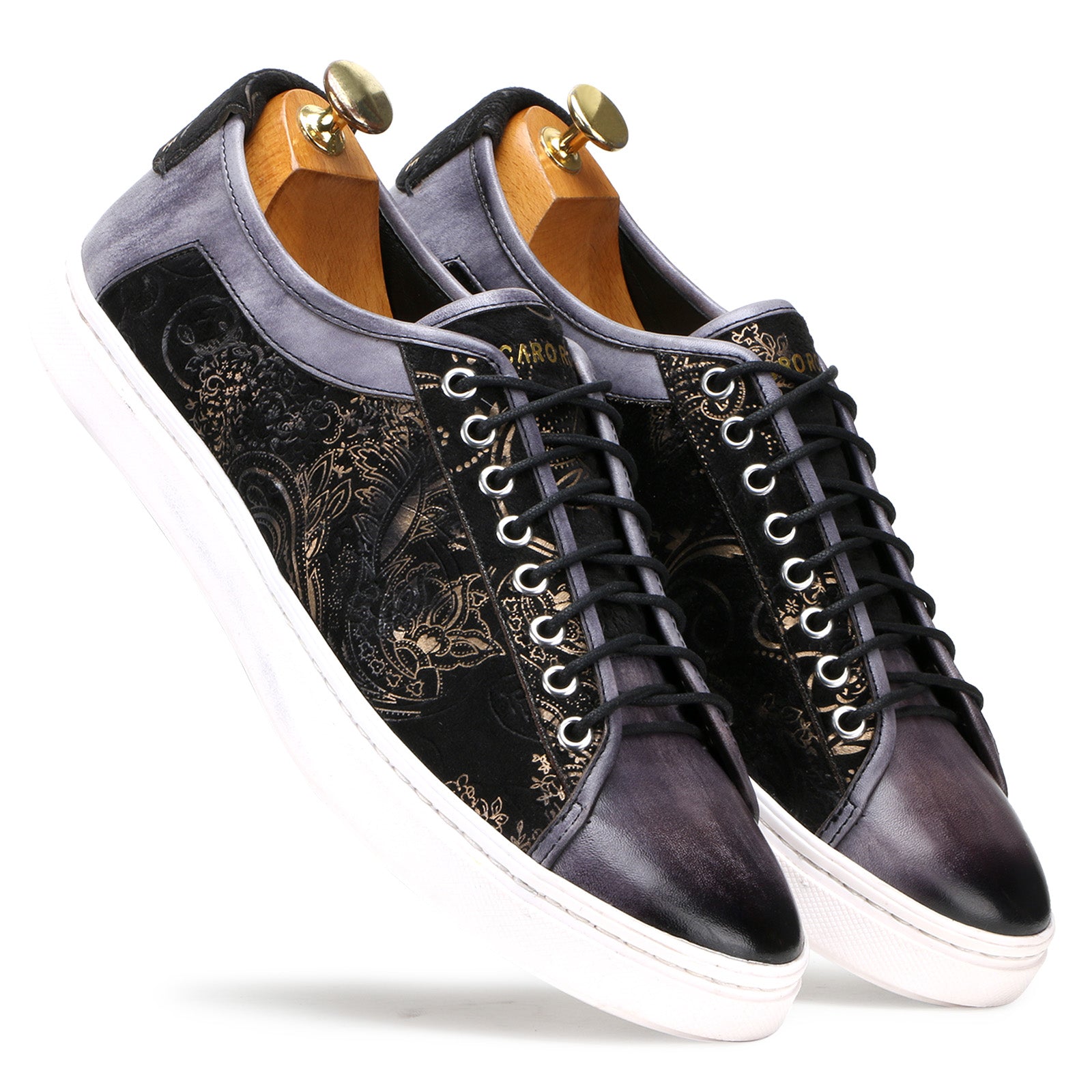 Foilio Printed Sneakers in Gray