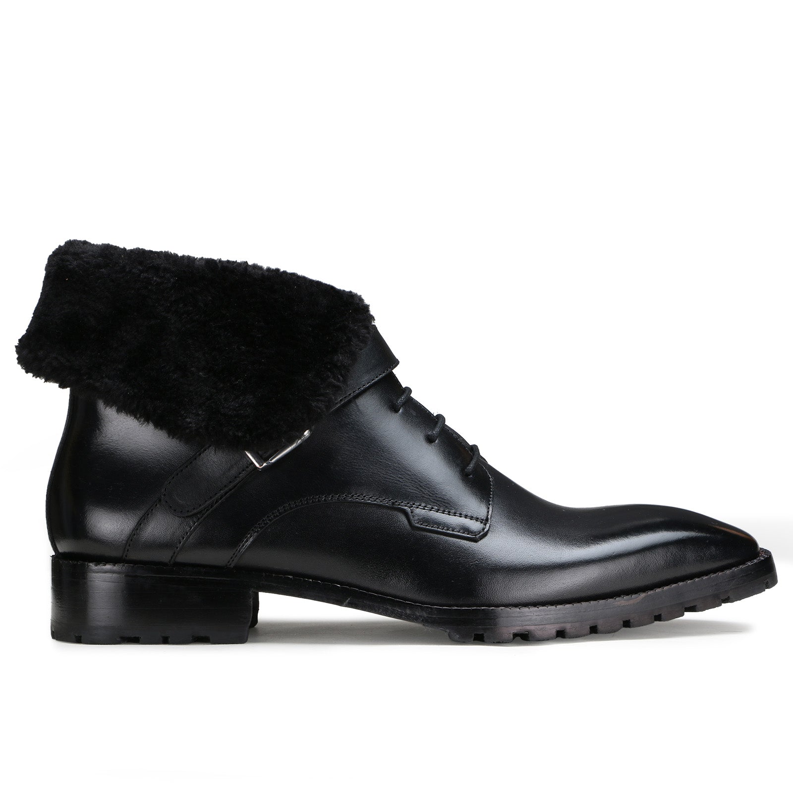 Stalwart Fur Boots in Black