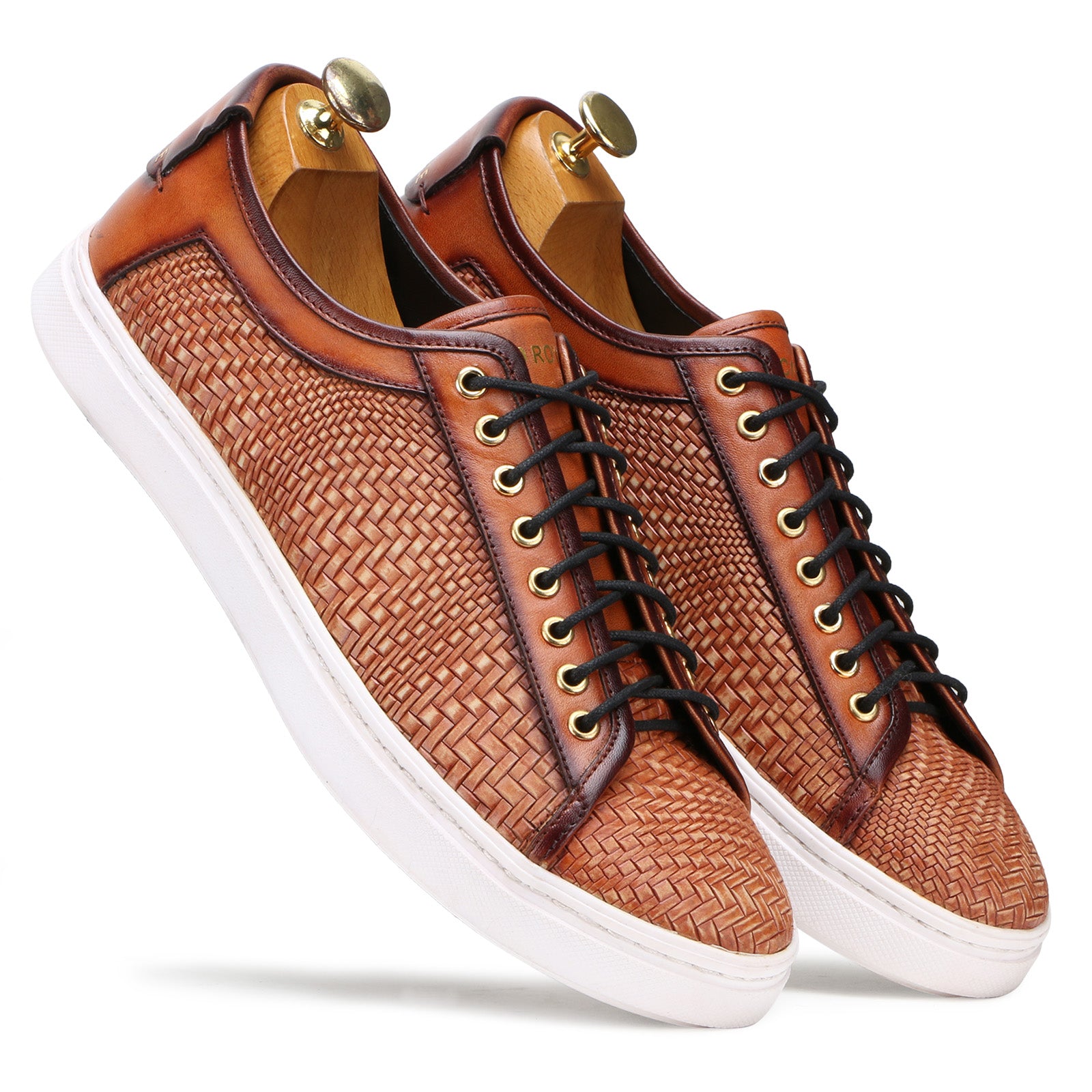 Foilio Weave Sneakers in Tan