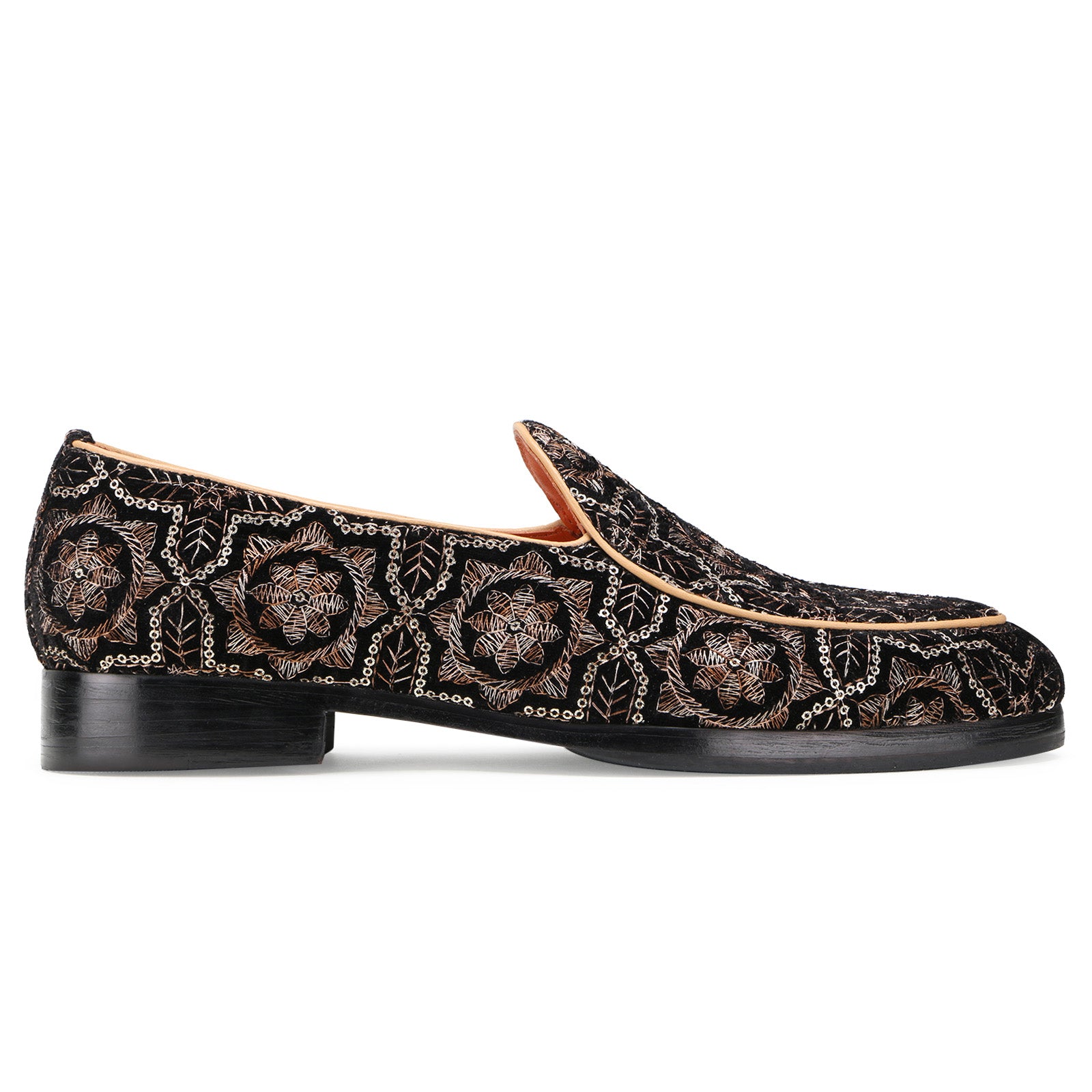 Wedlock Black-Beige Designer Loafers