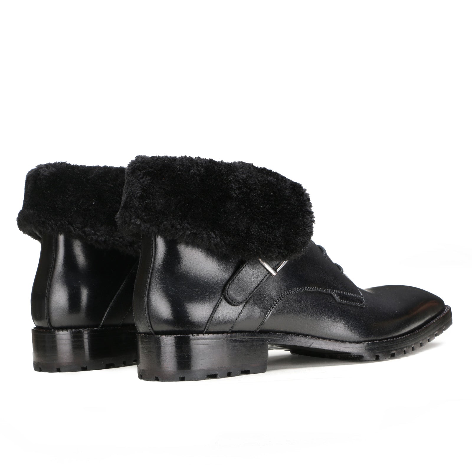 Stalwart Fur Boots in Black