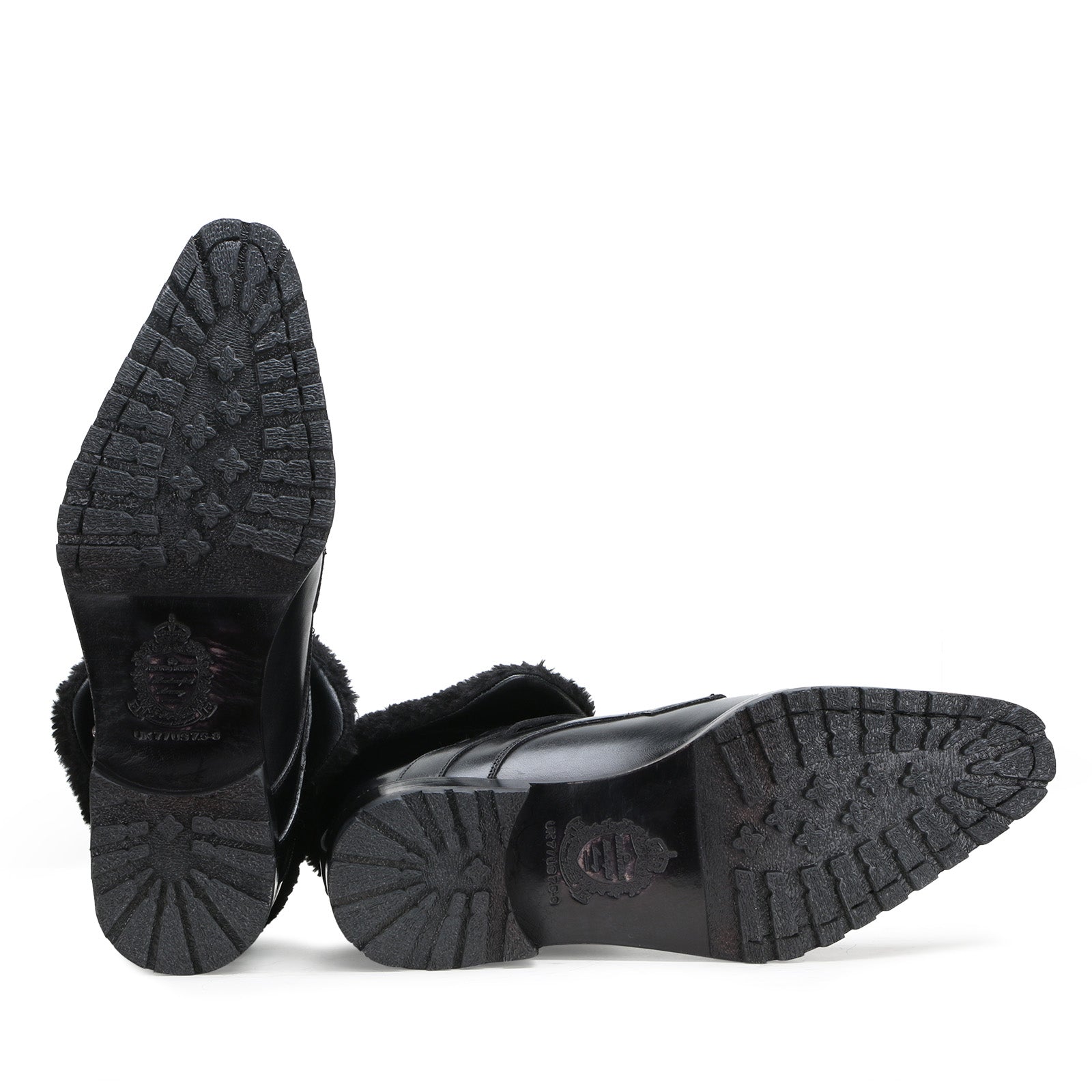 Stalwart Fur Boots in Black