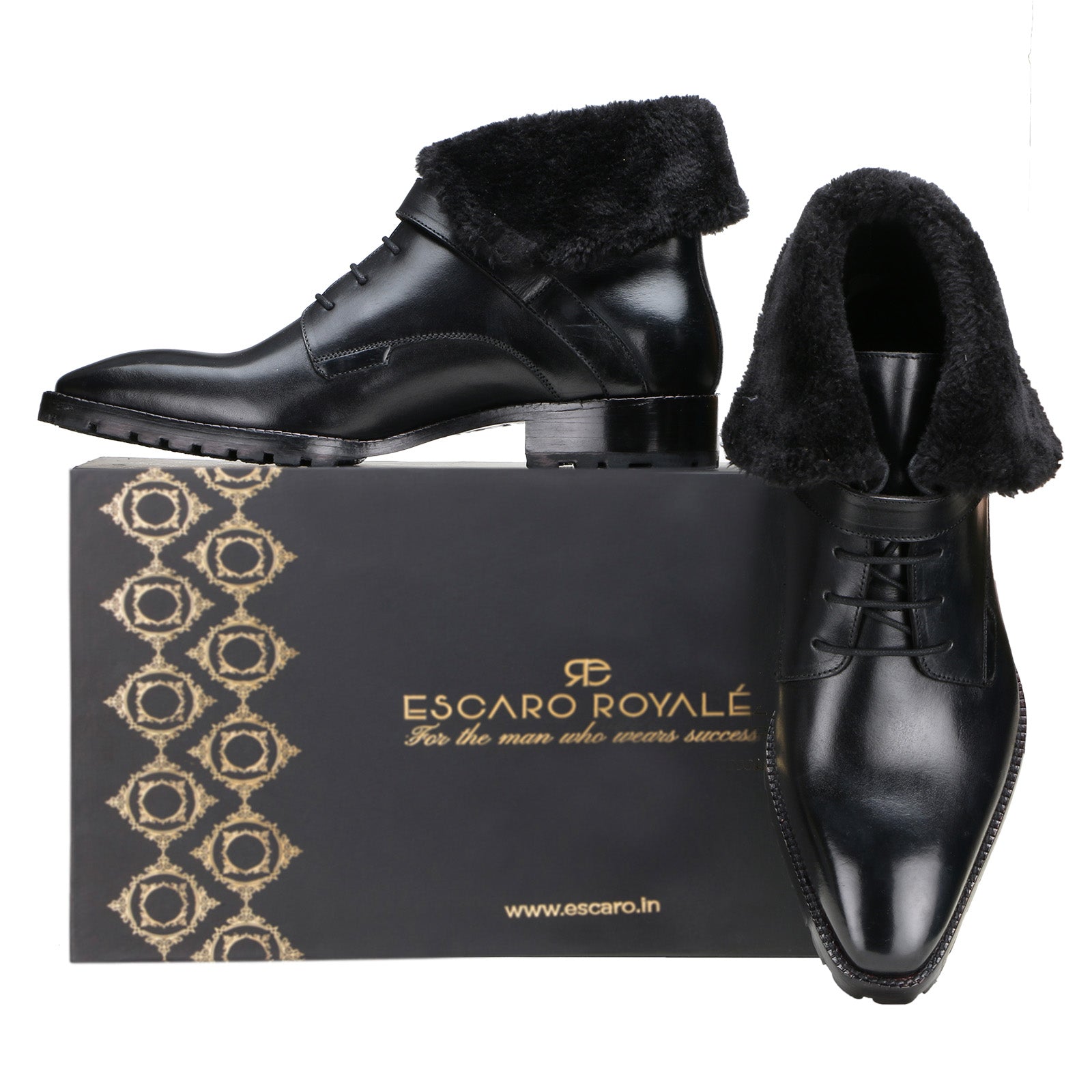 Stalwart Fur Boots in Black