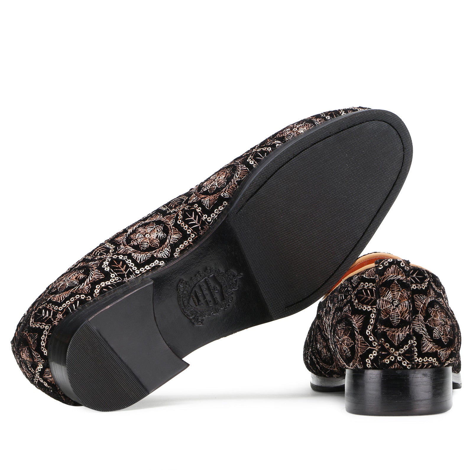 Wedlock Black-Beige Designer Loafers