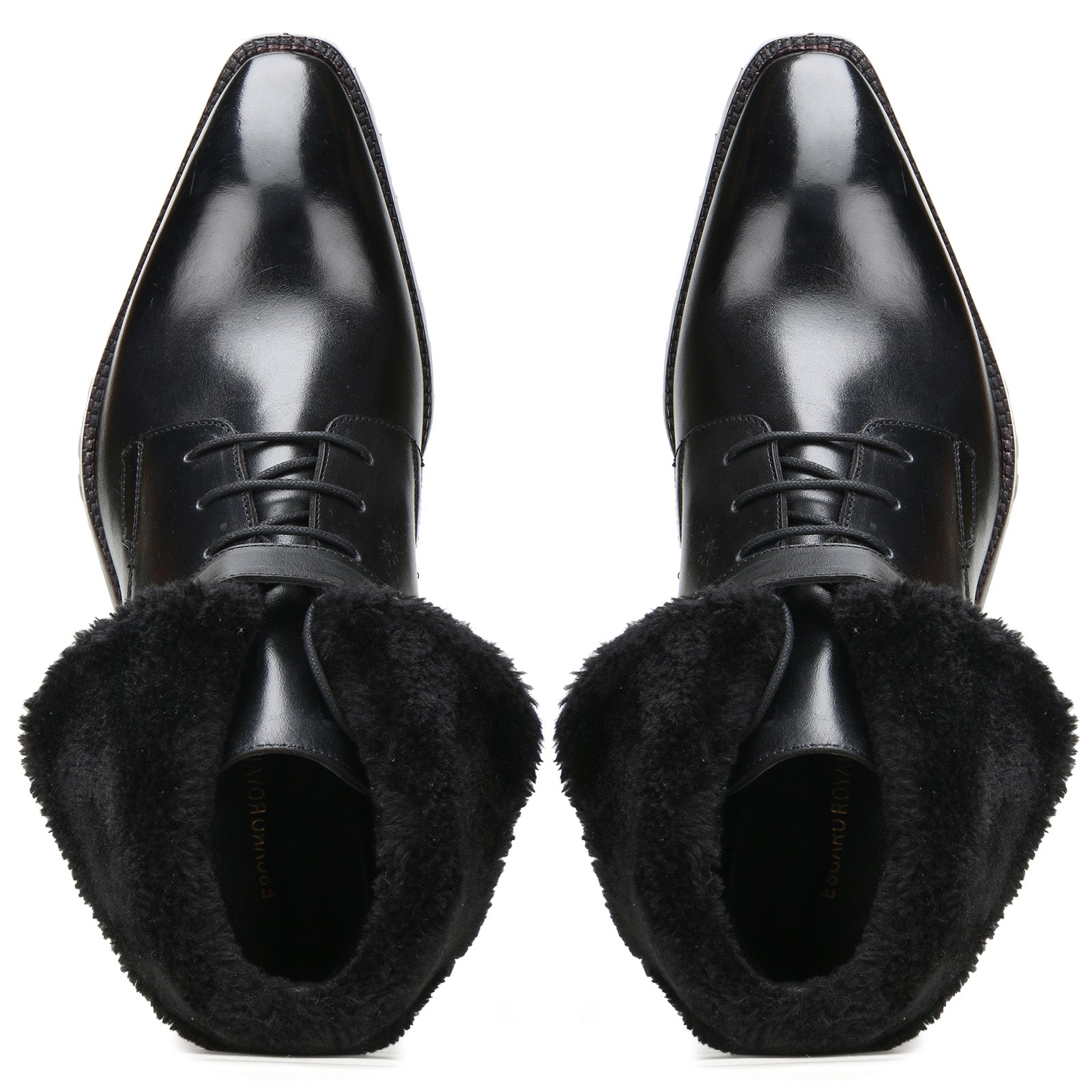 Stalwart Fur Boots in Black