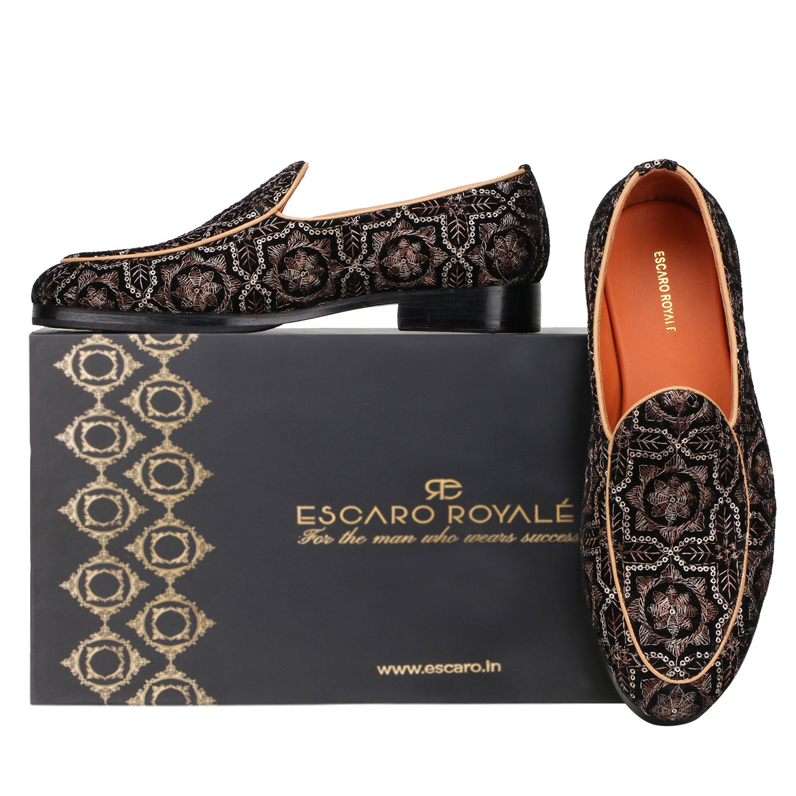 Wedlock Black-Beige Designer Loafers