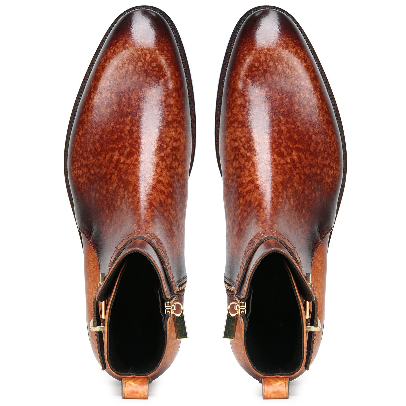 Stivali Zipper Jodhpur Boots In Brown Tan