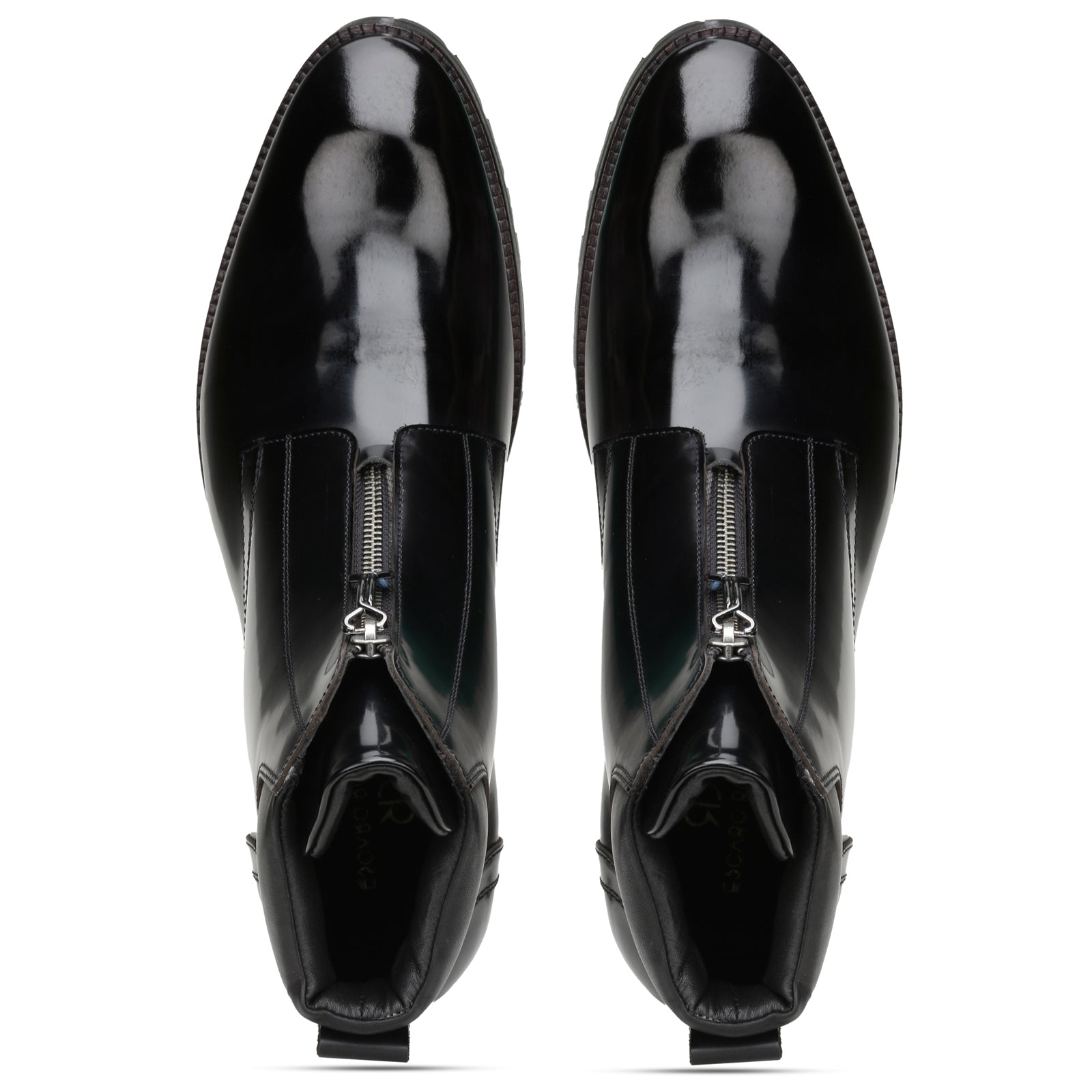 Filippo Zipper Boots Black Leather