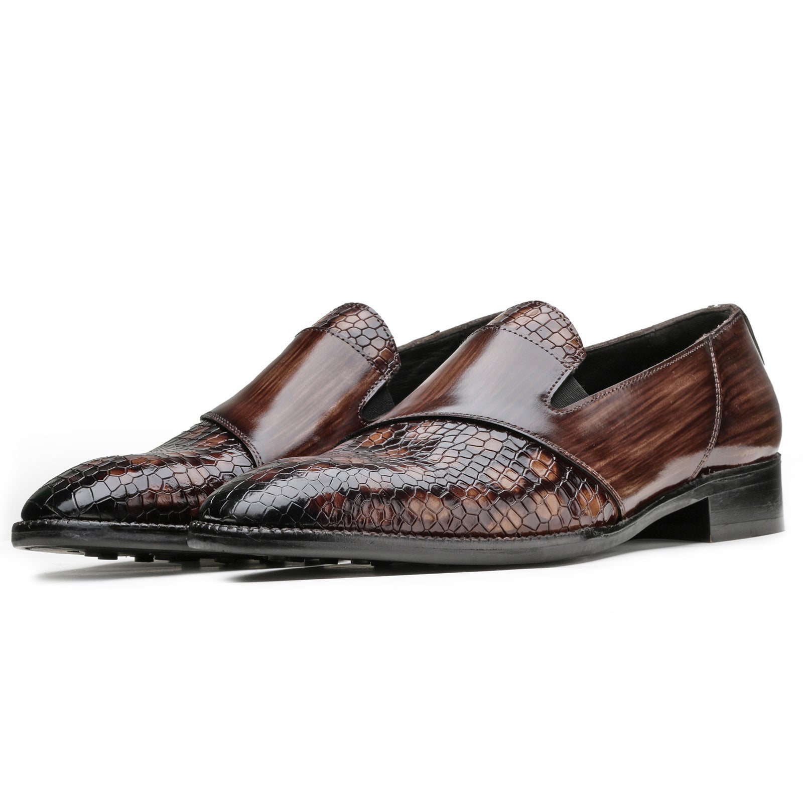 Romigi Textured Loafers