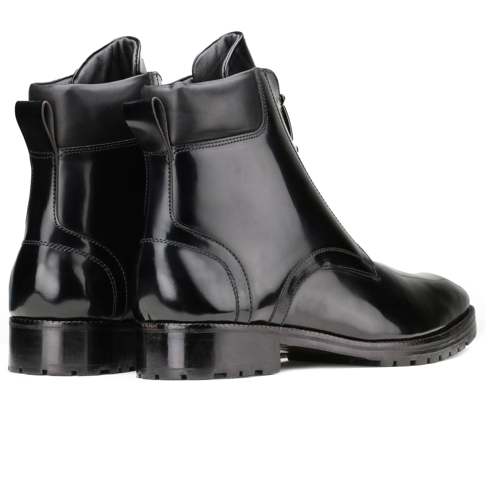 Filippo Zipper Boots Black Leather