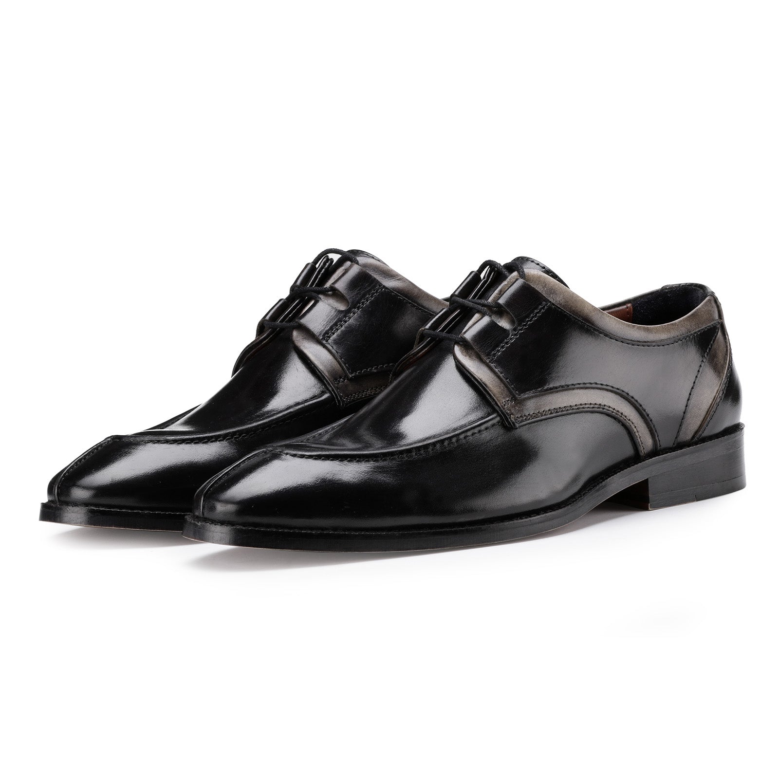 The Valentino Derby in Black Gray
