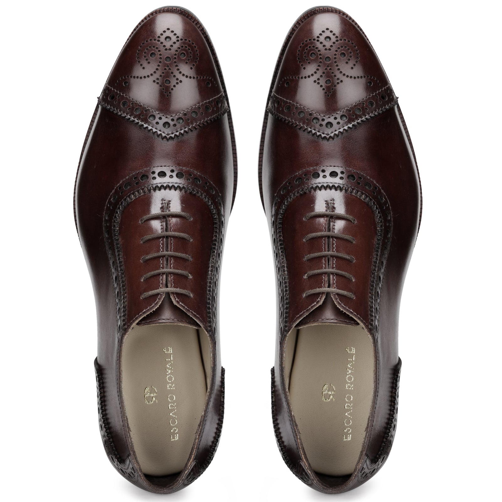 The Livingstone Medallion Toe Oxford in Dark Brown