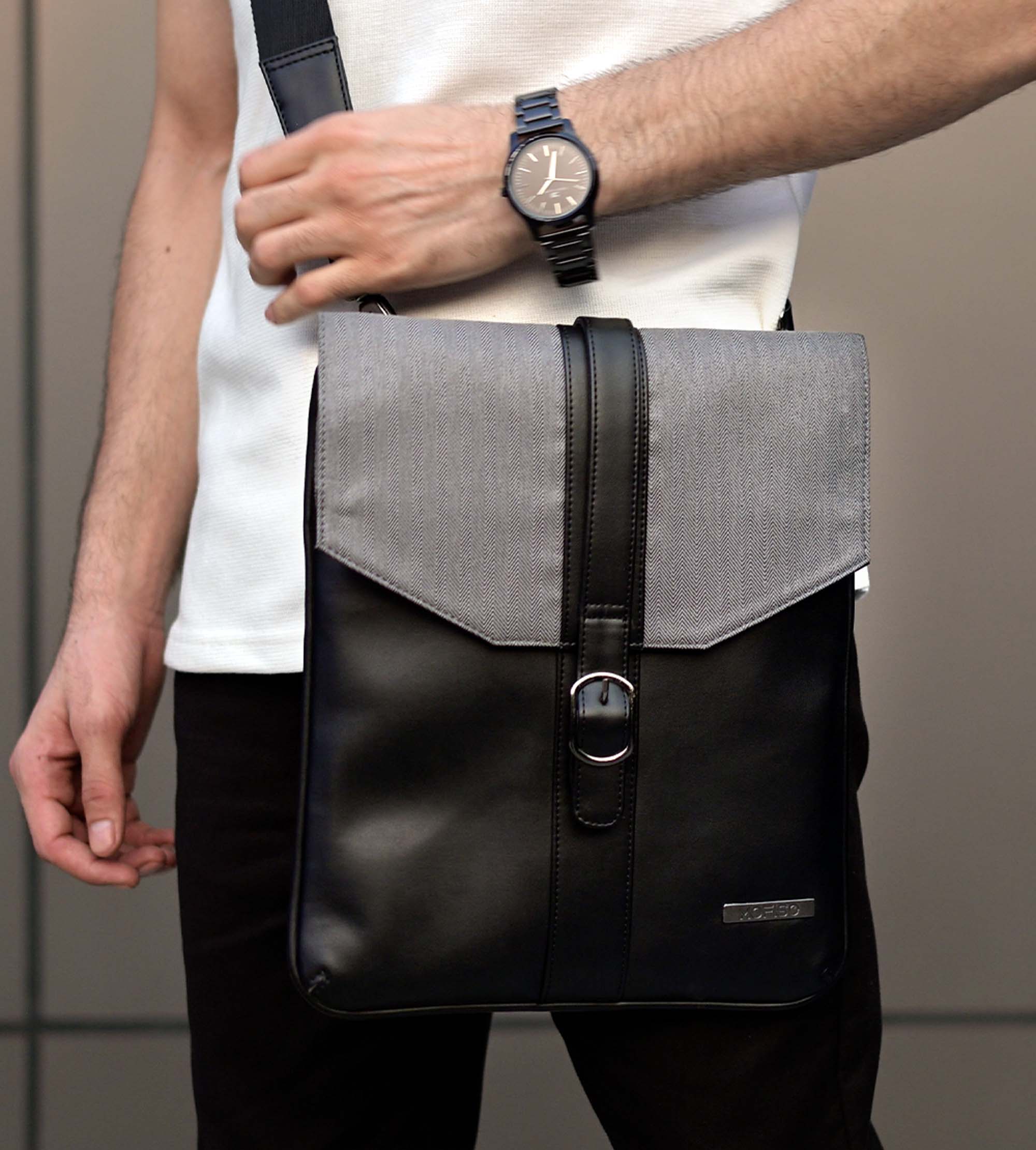 Eterno Grey Melange Sling Bag