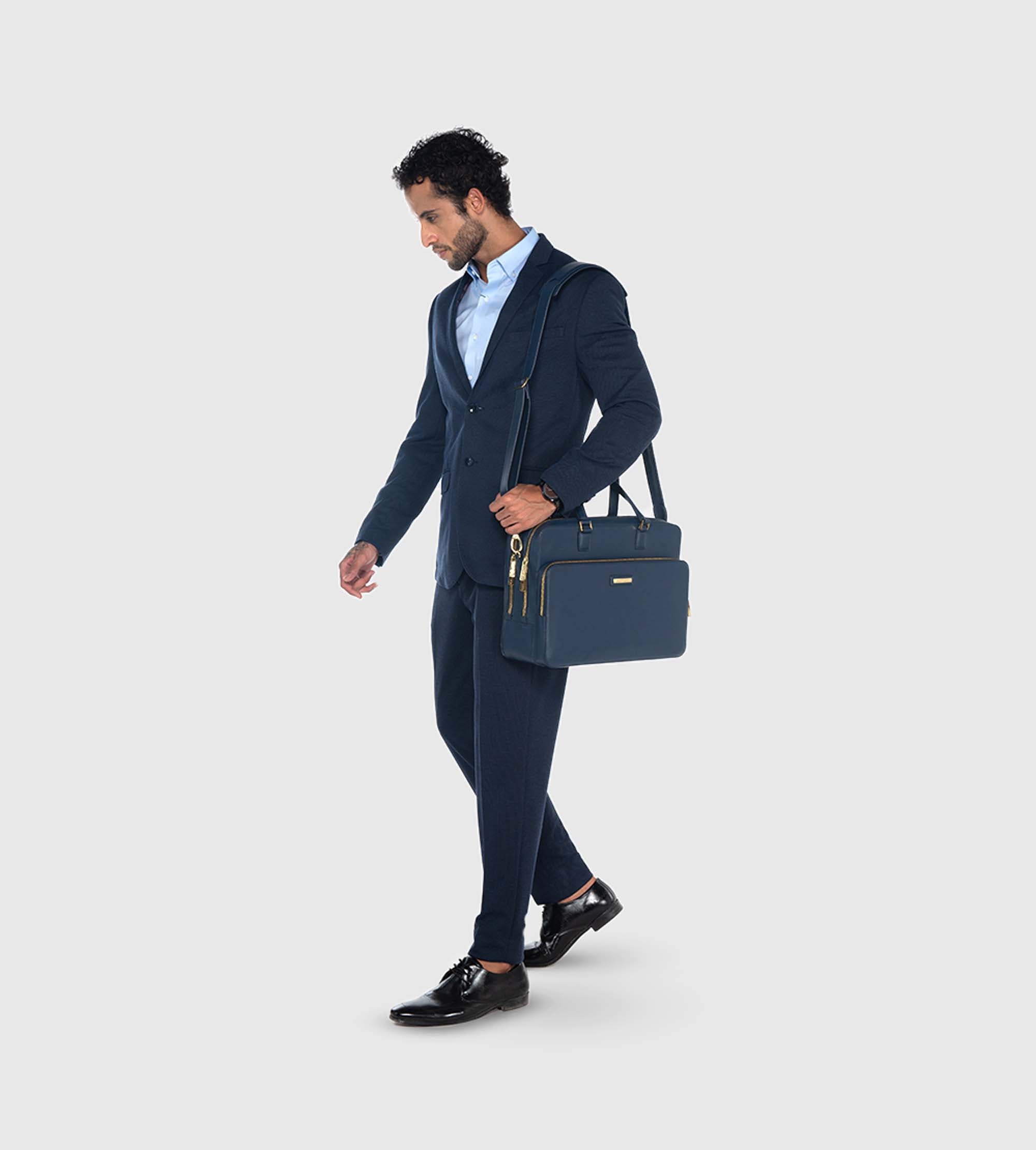Élégante Navy Blue 14" Laptop Bag