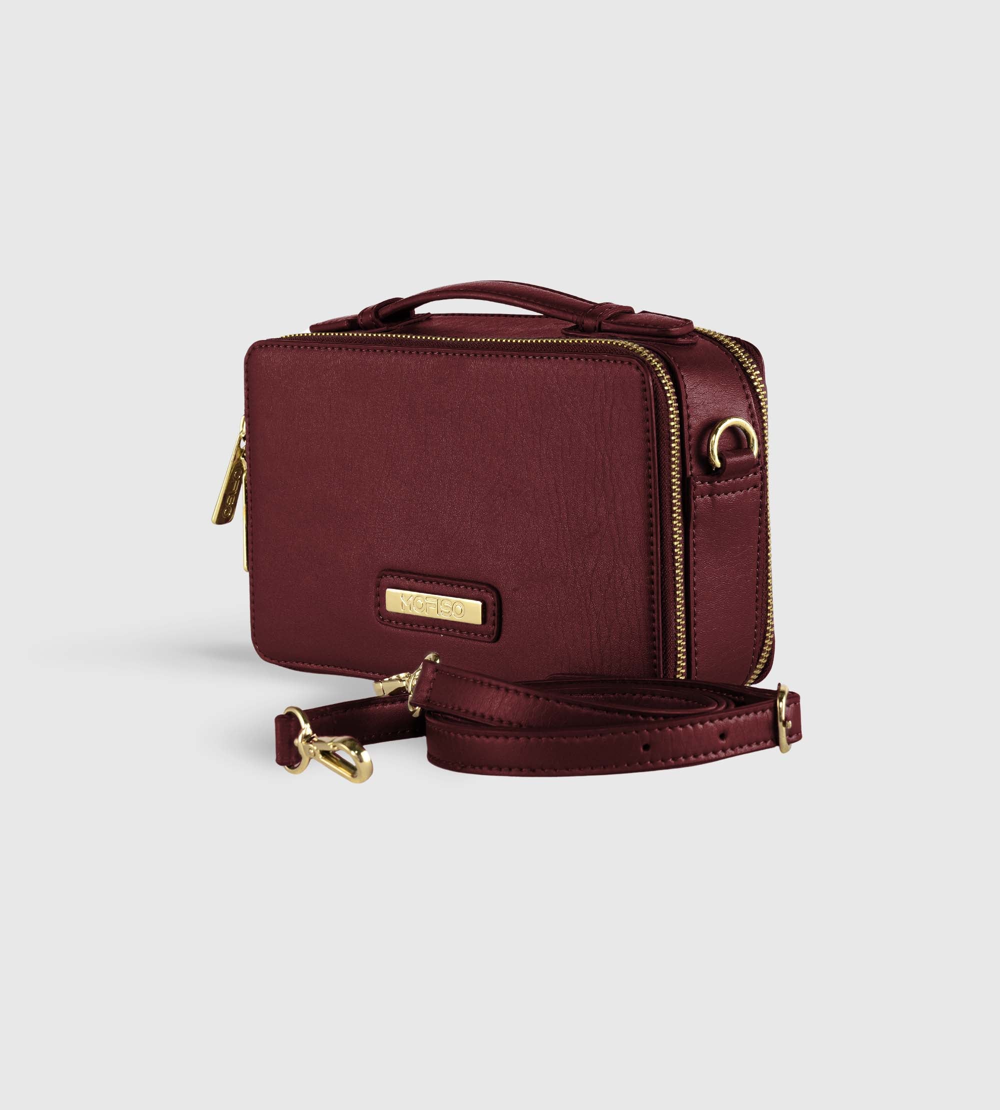 Élégante Ox Red Crossbody Sling Bag