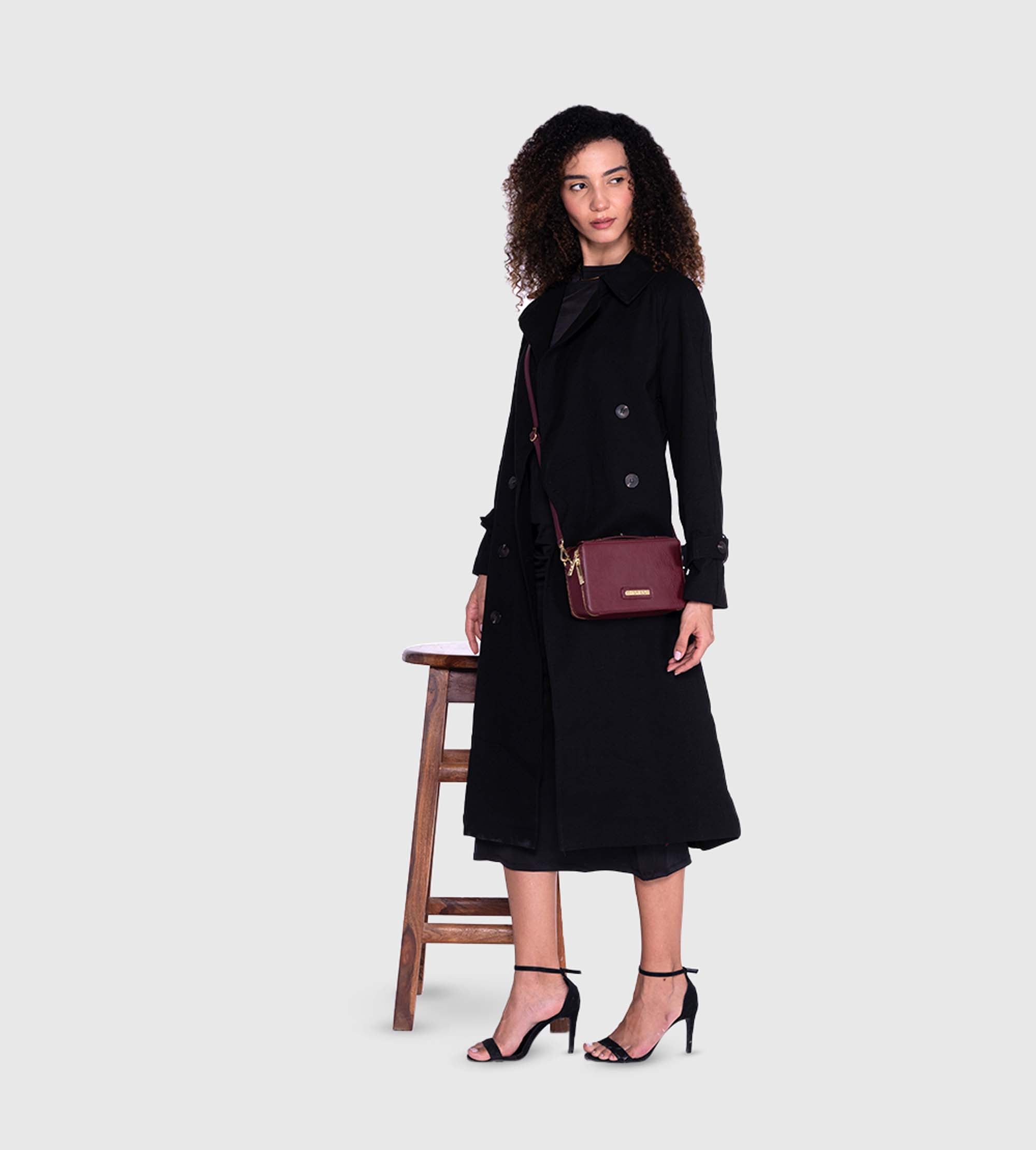 Élégante Ox Red Crossbody Sling Bag