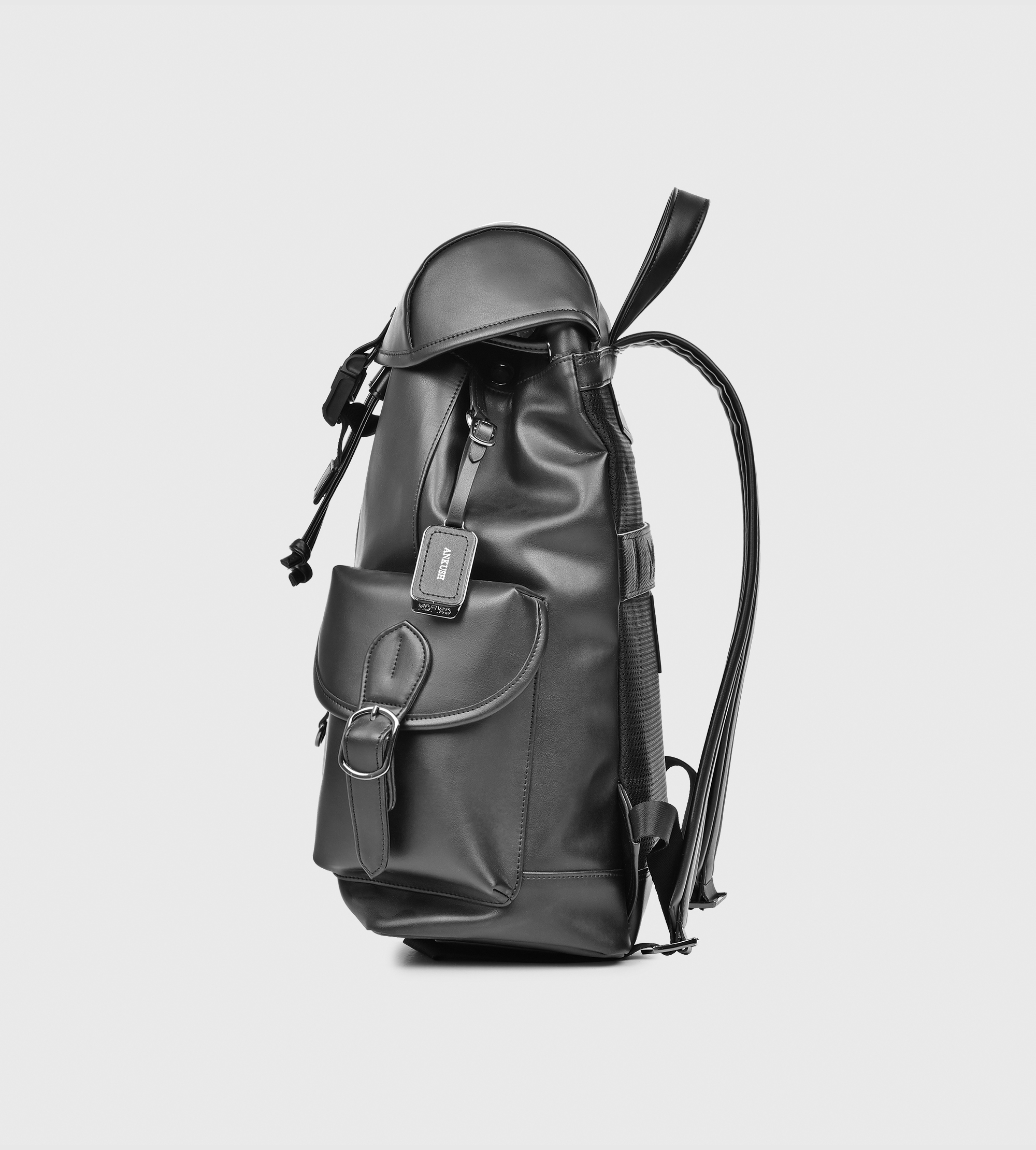 Noir Magnetic Lock Laptop Backpack- Black