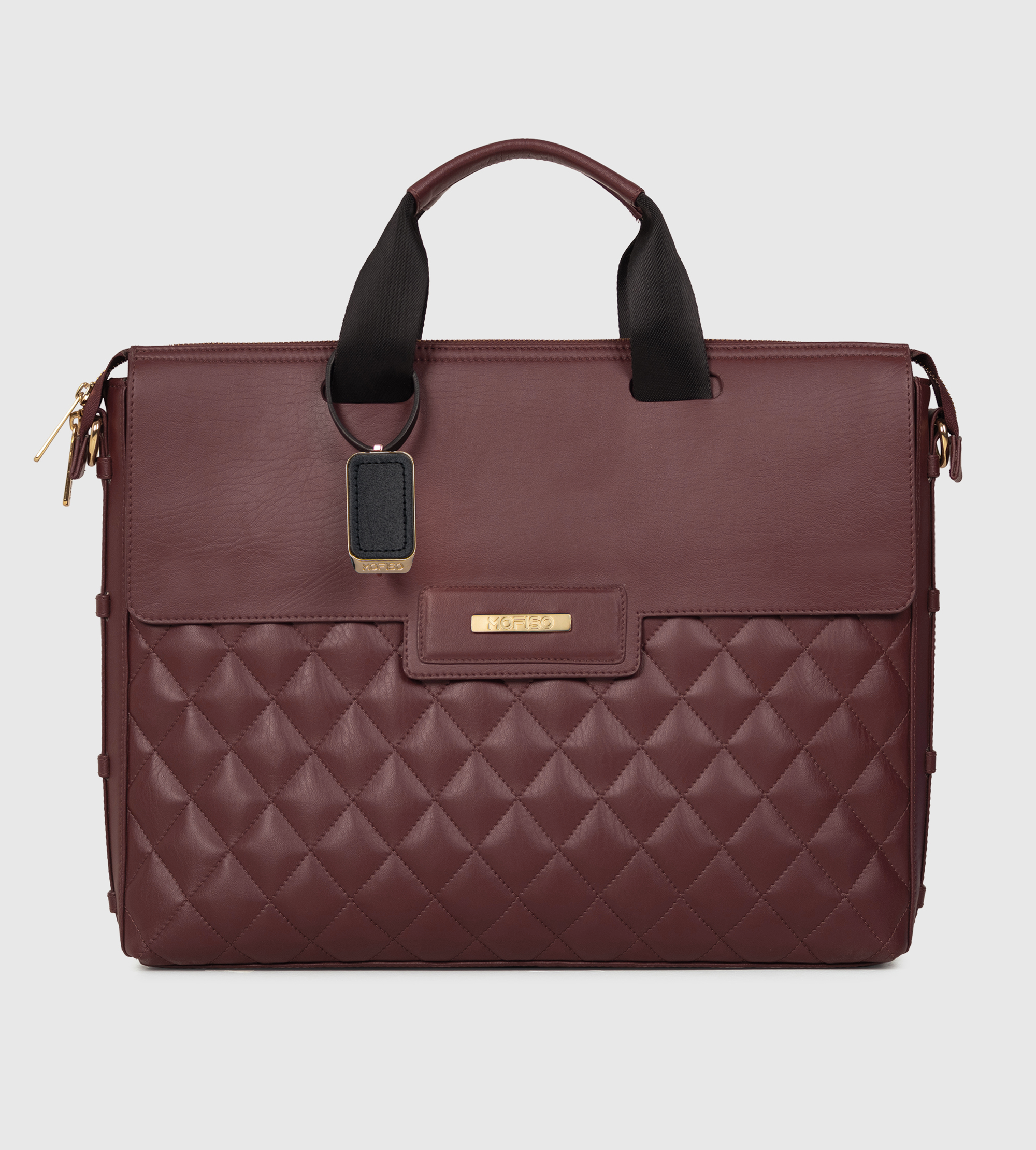 Noir Laptop Bag with Detachable Laptop Sleeve- Ox Red