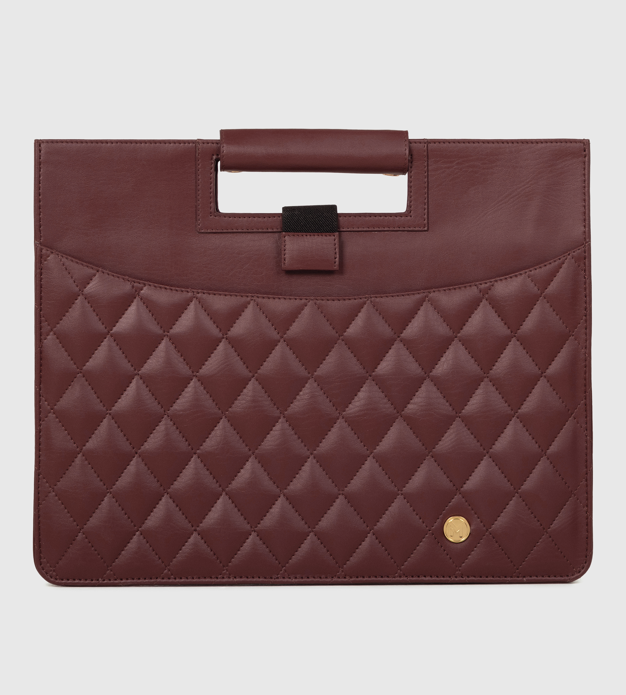 Noir Laptop Bag with Detachable Laptop Sleeve- Ox Red