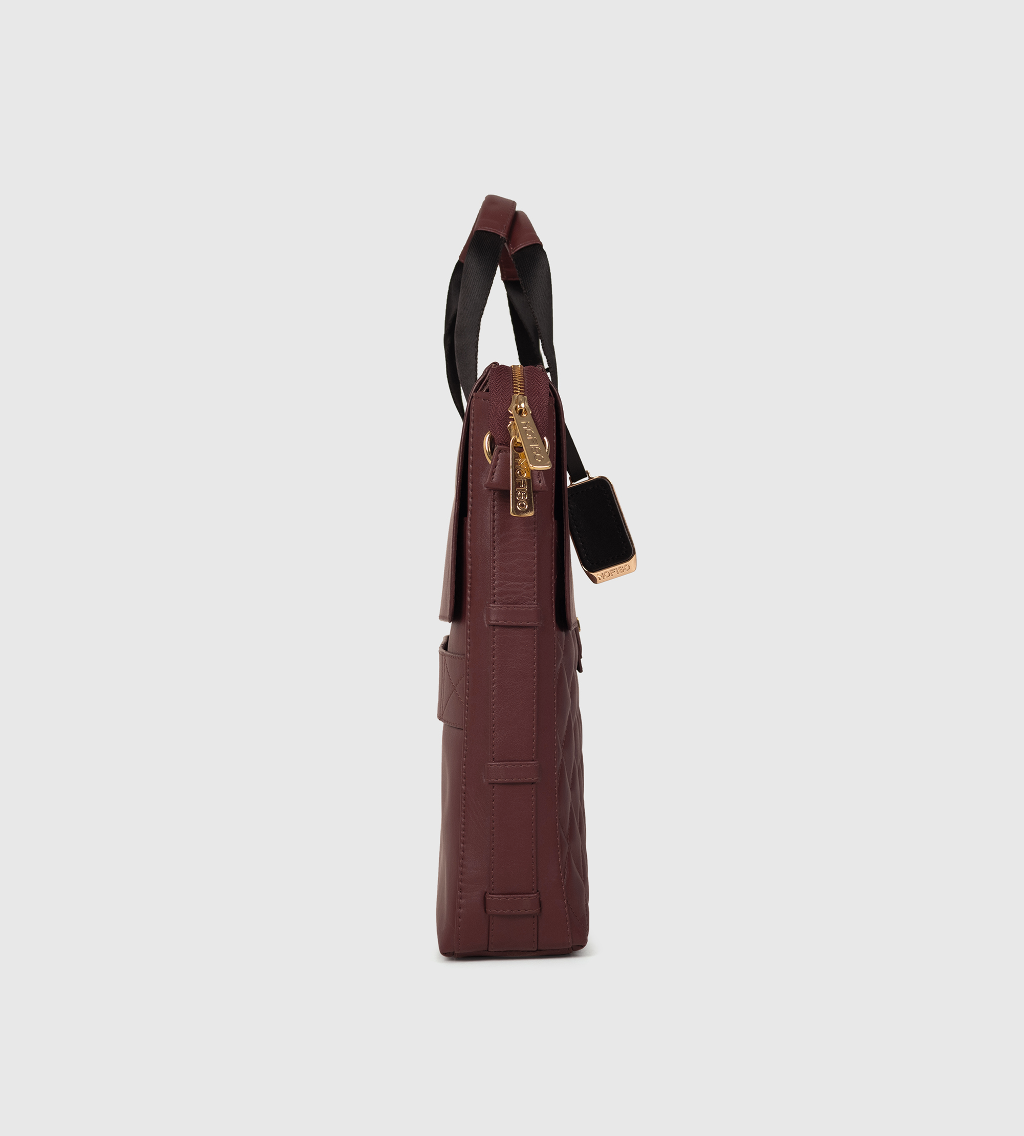 Noir Laptop Bag with Detachable Laptop Sleeve- Ox Red