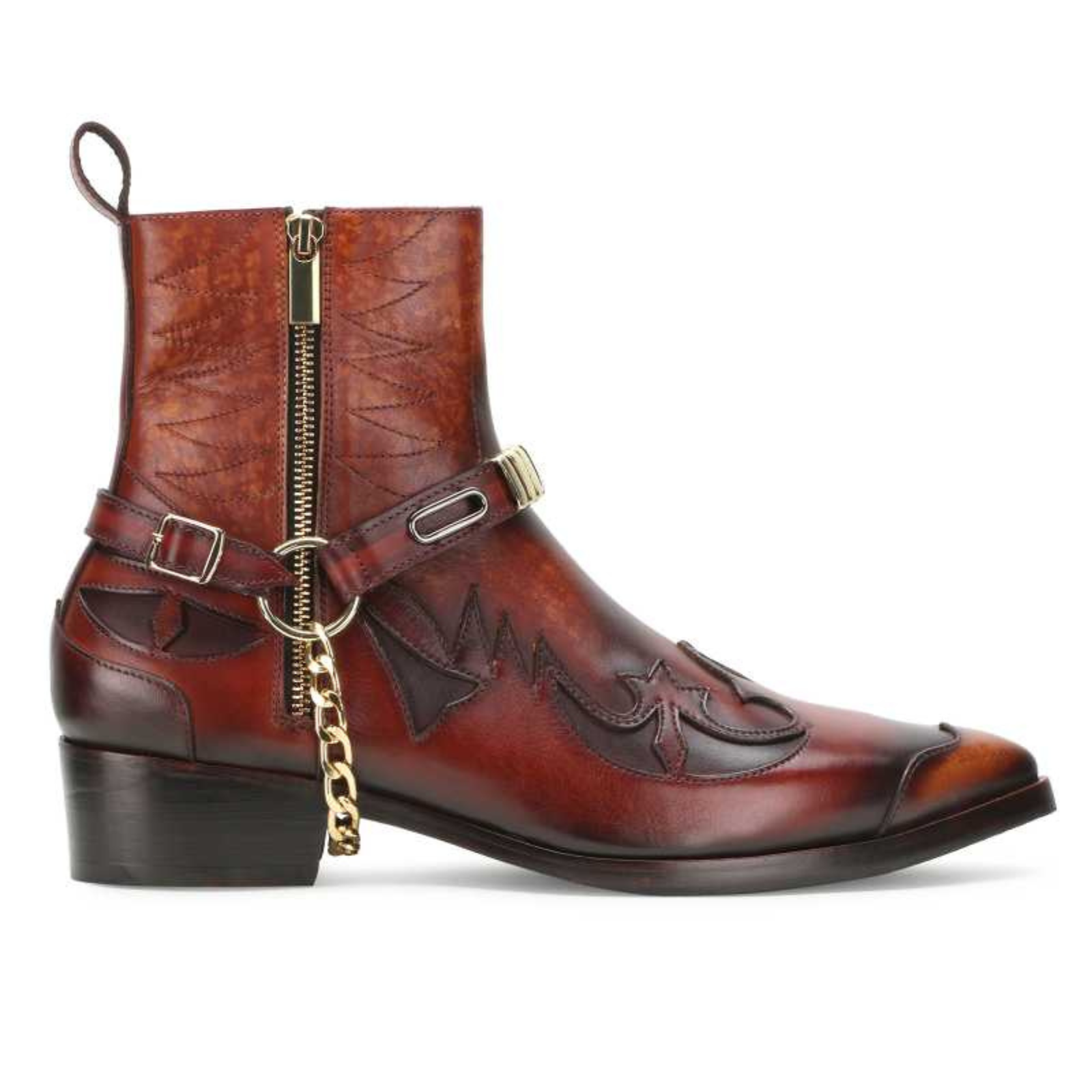 Santiago Cowboy Boots in Brown