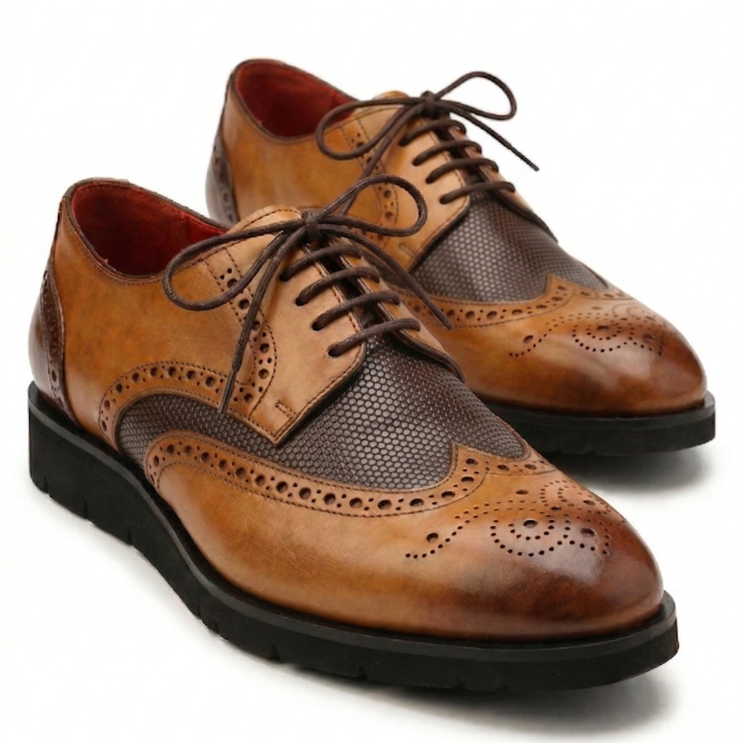 Mendoza AirFlexLite Brogues in Tan
