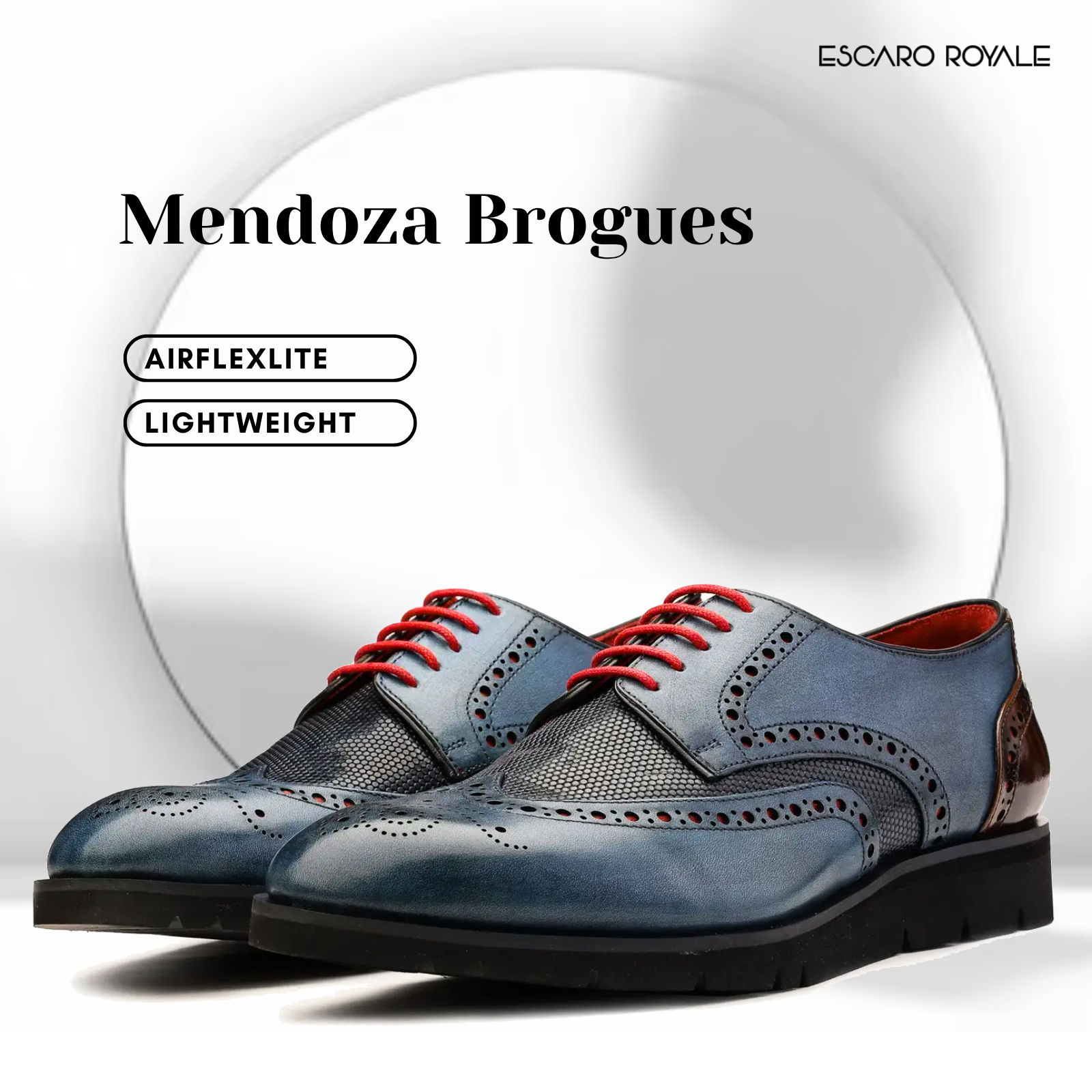 Mendoza AirFlexLite Brogues in Blue
