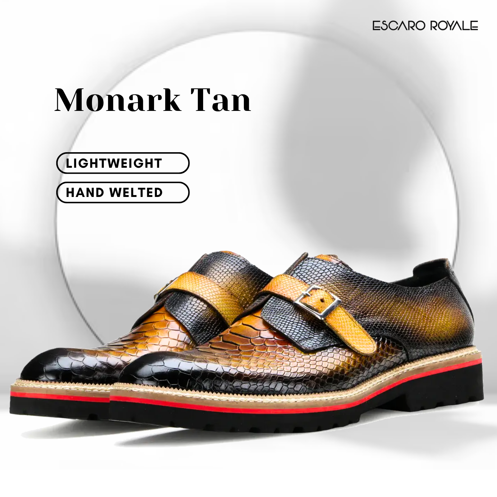 Monark Deisgner Monks in Burnished Tan